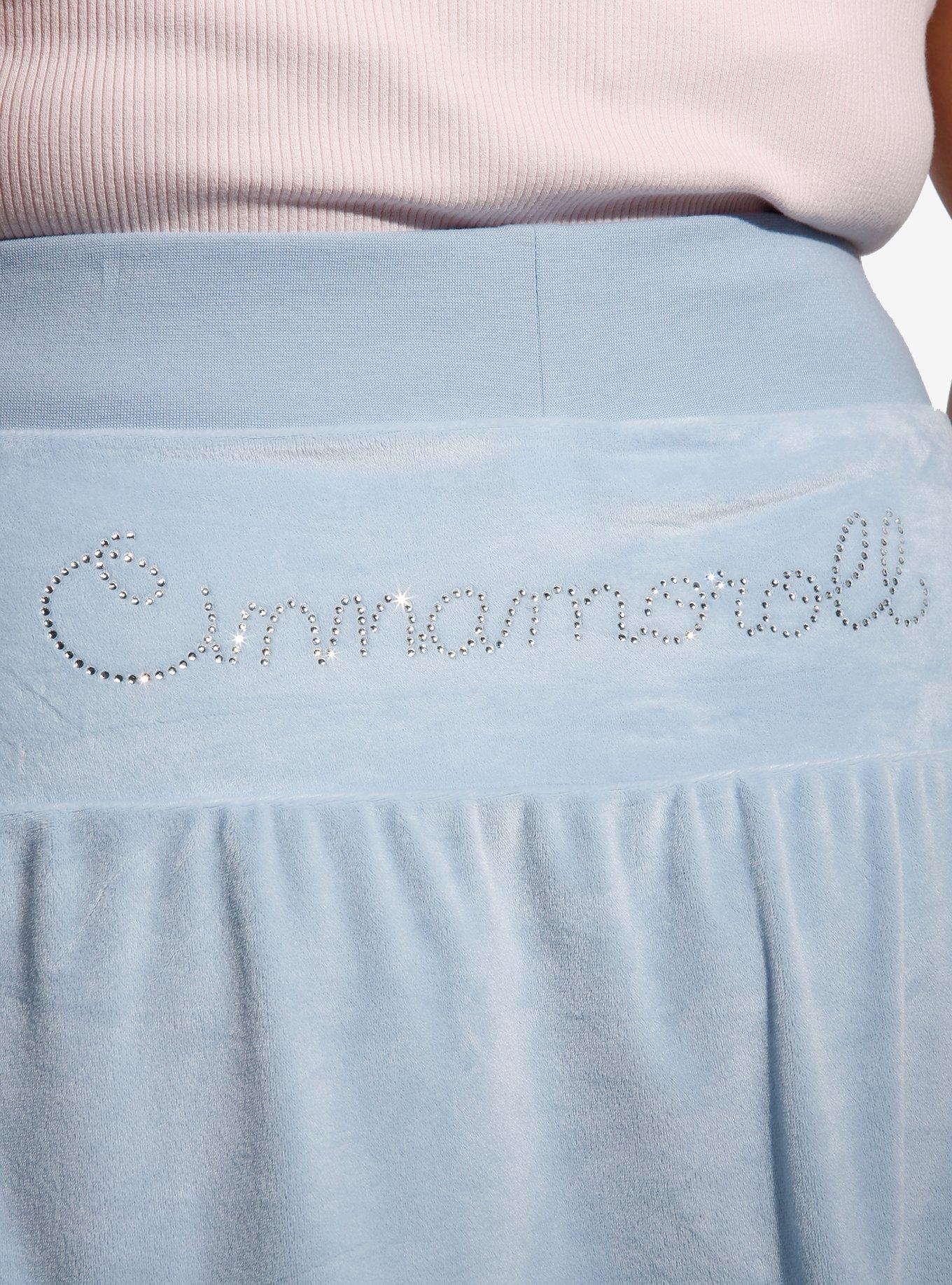 Cinnamoroll Rhinestone Pastel Blue Velour Skirt Plus Size, MULTI, alternate