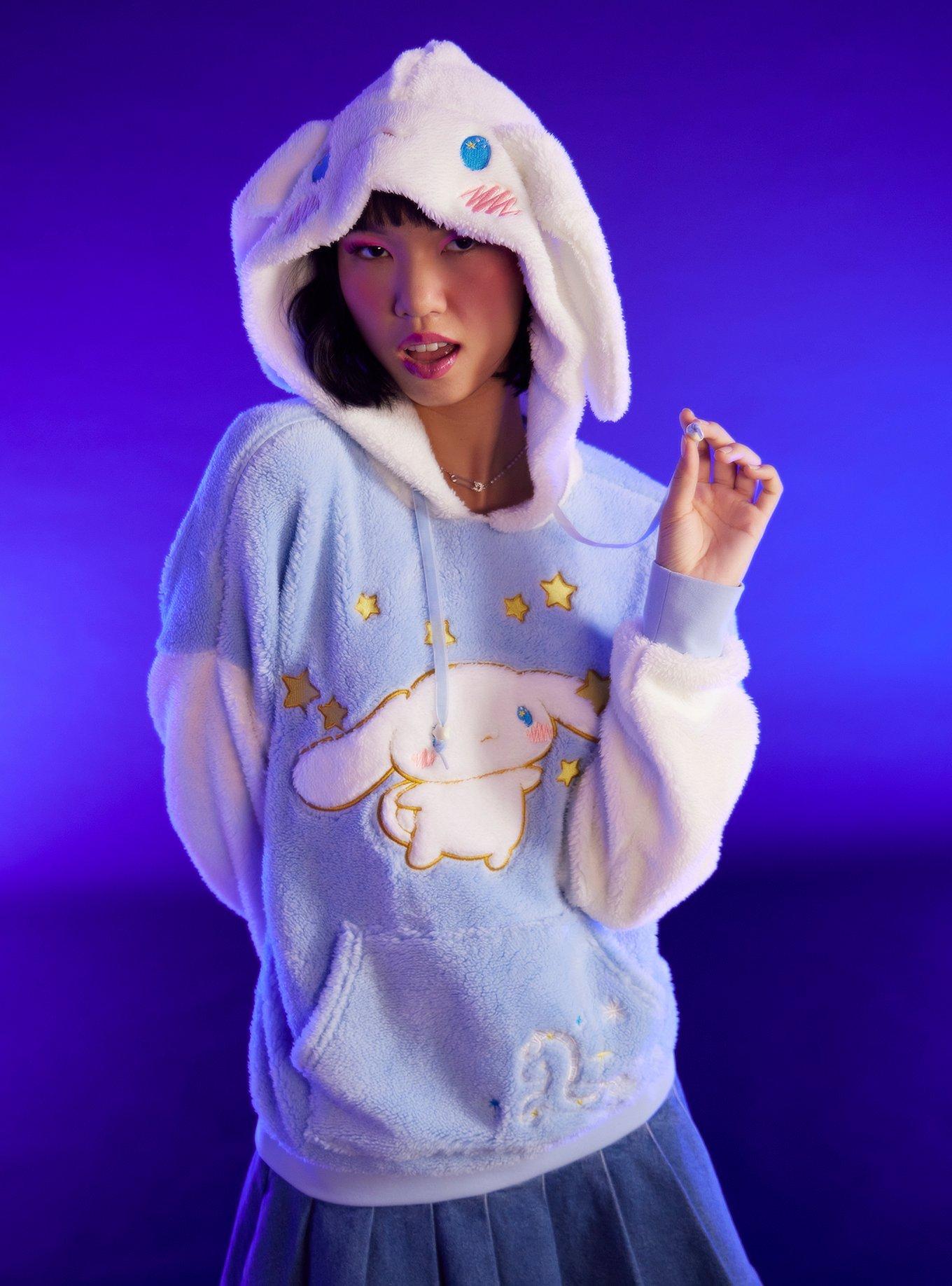 Cinnamoroll Starry Cloud Girls Oversized Fuzzy Hoodie, , alternate