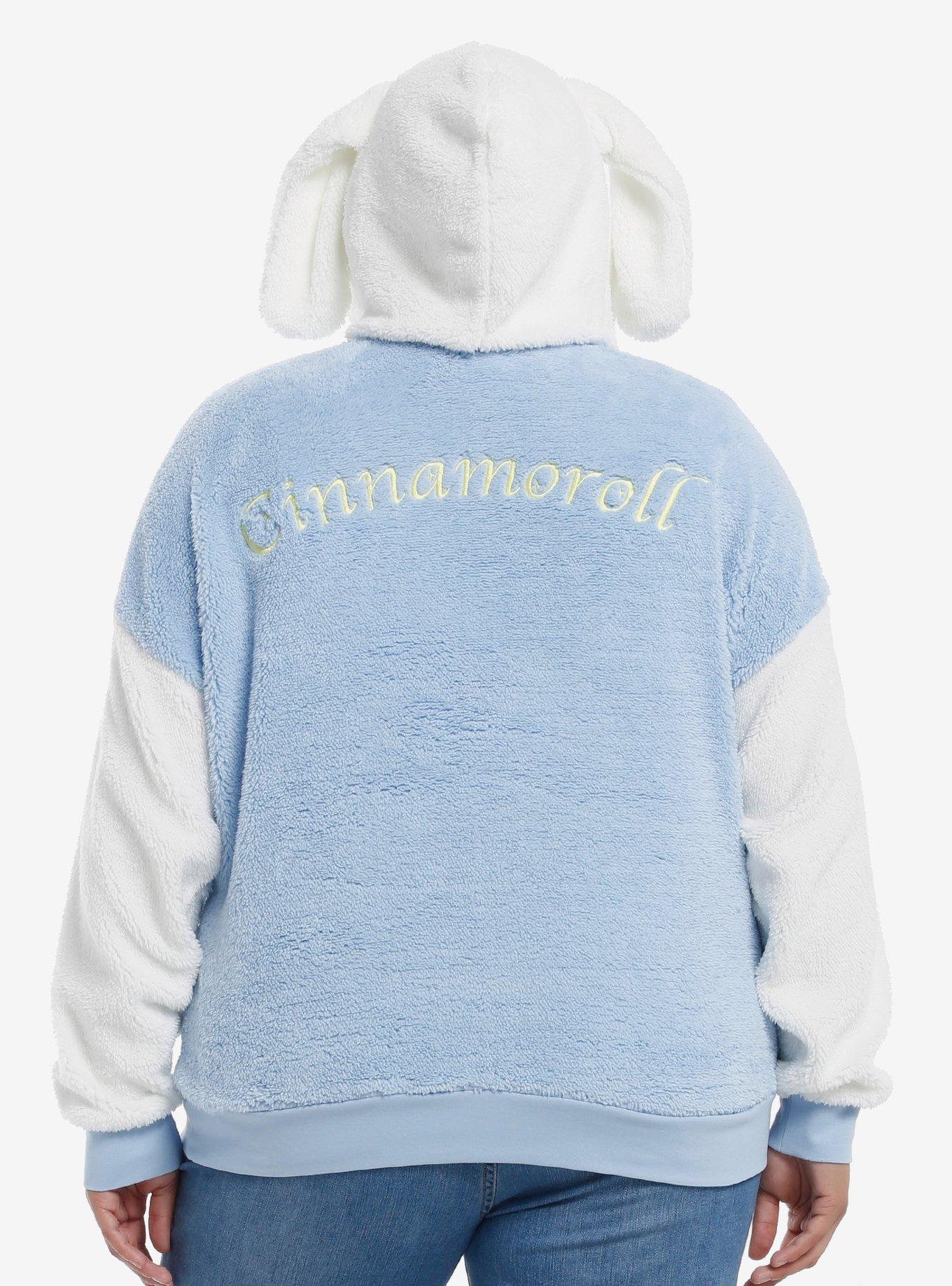 Cinnamoroll Starry Cloud Girls Oversized Fuzzy Hoodie Plus Size, , hi-res