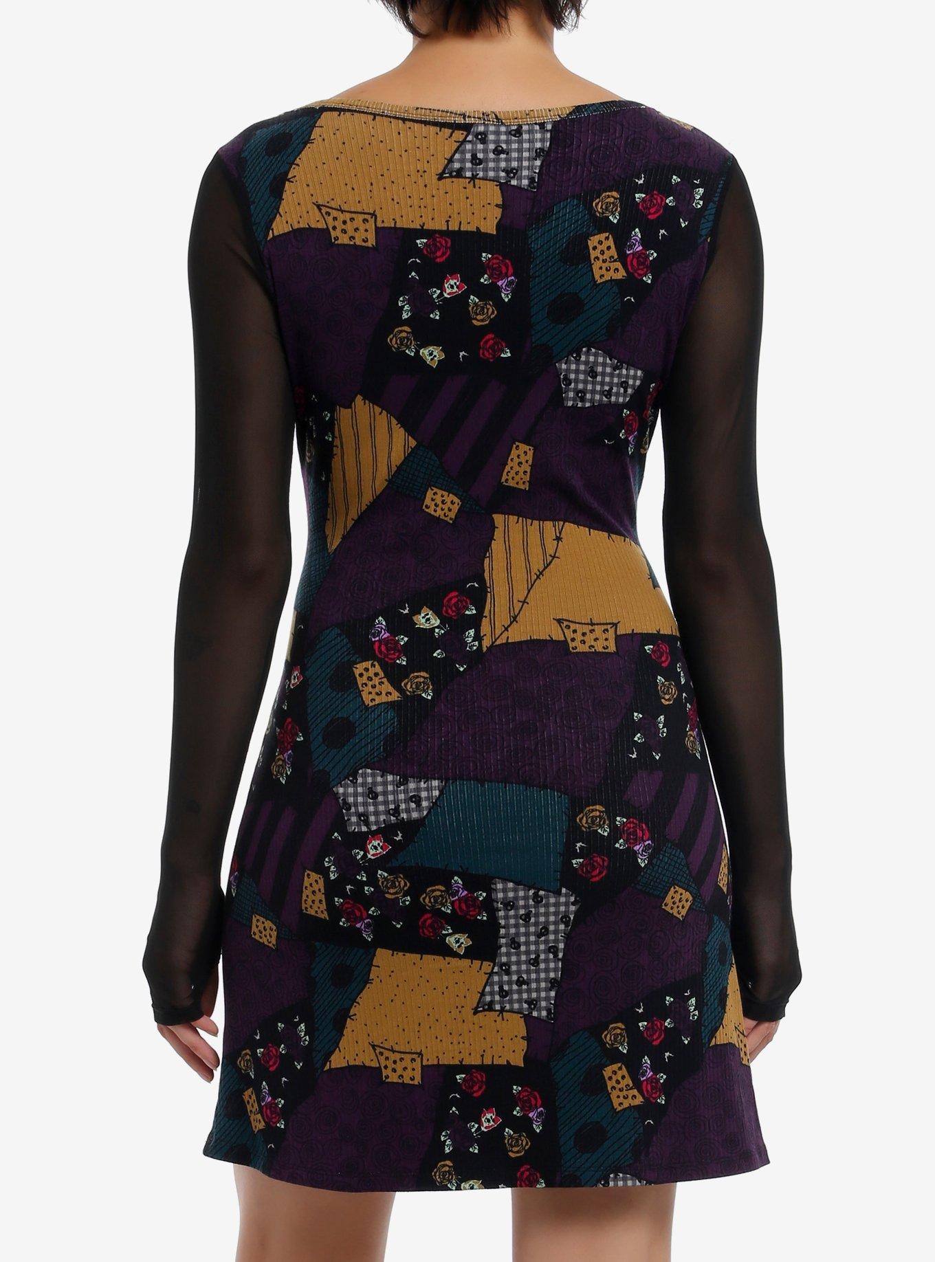 The Nightmare Before Christmas Sally Mesh Patchwork Dress, , alternate