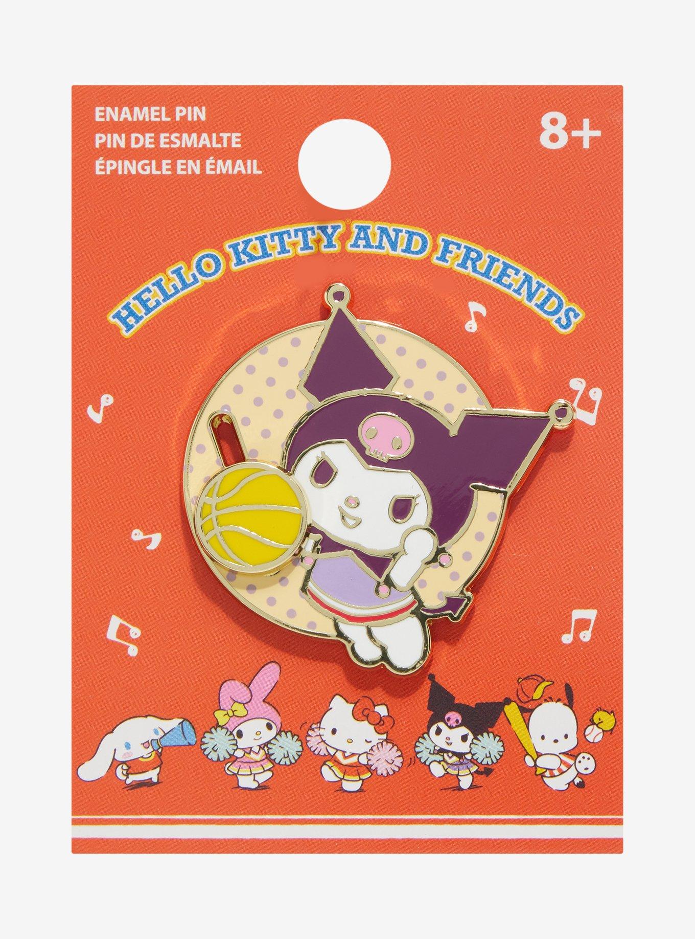 Sanrio Kuromi Basketball Moving Enamel Pin &mdash; BoxLunch Exclusive, , alternate