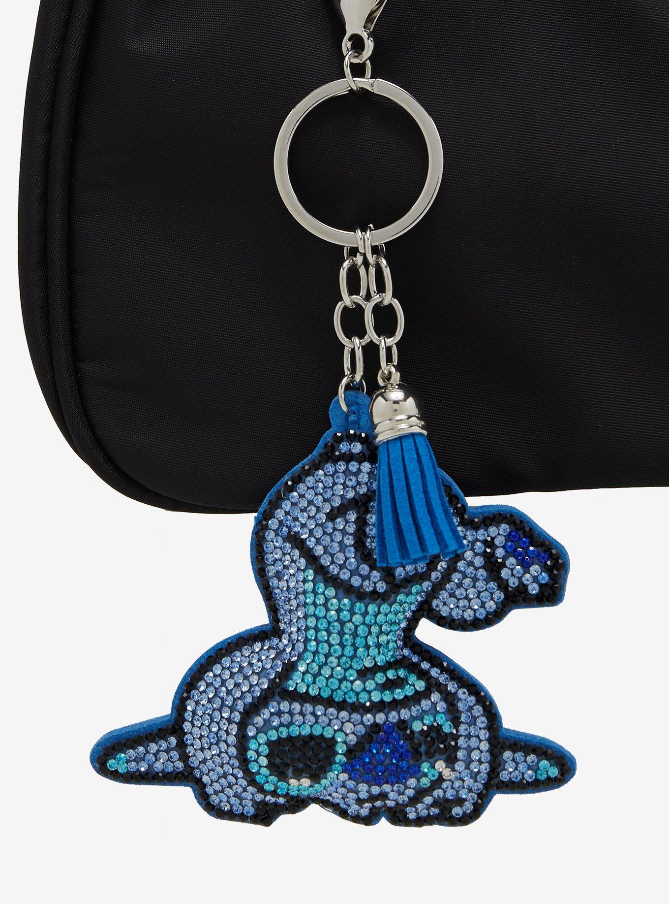 Disney Lilo & Stitch Rhinestone Stitch Puffed Tassel Keychain, , hi-res