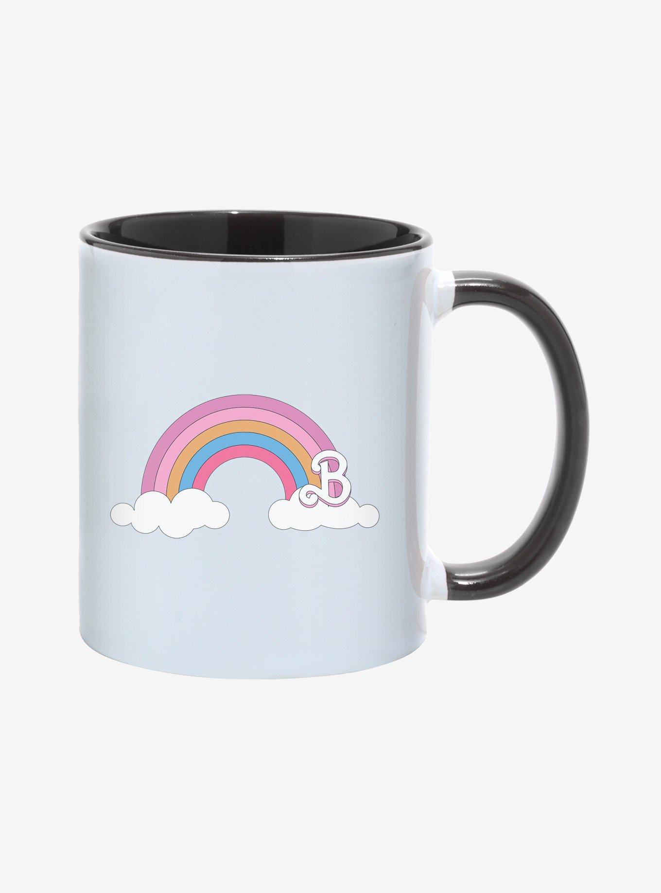 Barbie The Movie Rainbow Logo 11OZ Mug, BLACK  WHITE, alternate