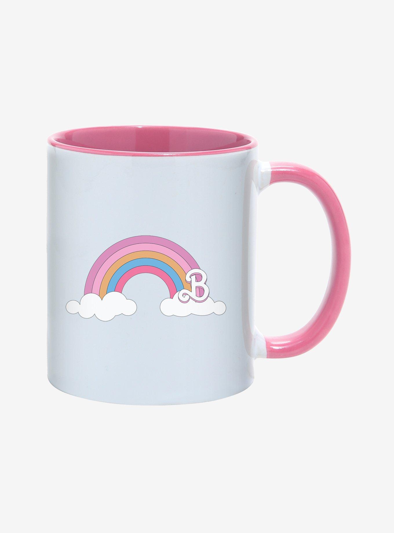 Barbie The Movie Rainbow Logo 11OZ Mug, PINK  WHITE, hi-res