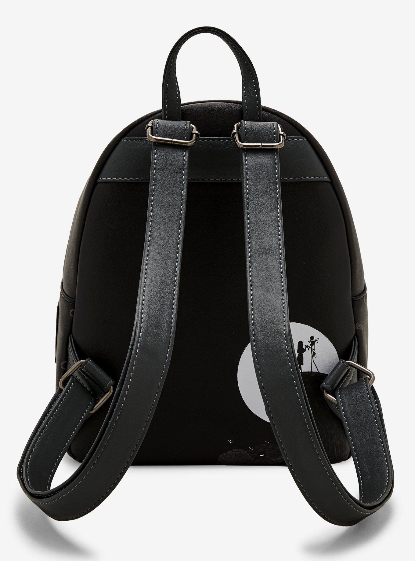 Loungefly The Nightmare Before Christmas Jack & Sally Misfit Love Mini Backpack, , alternate