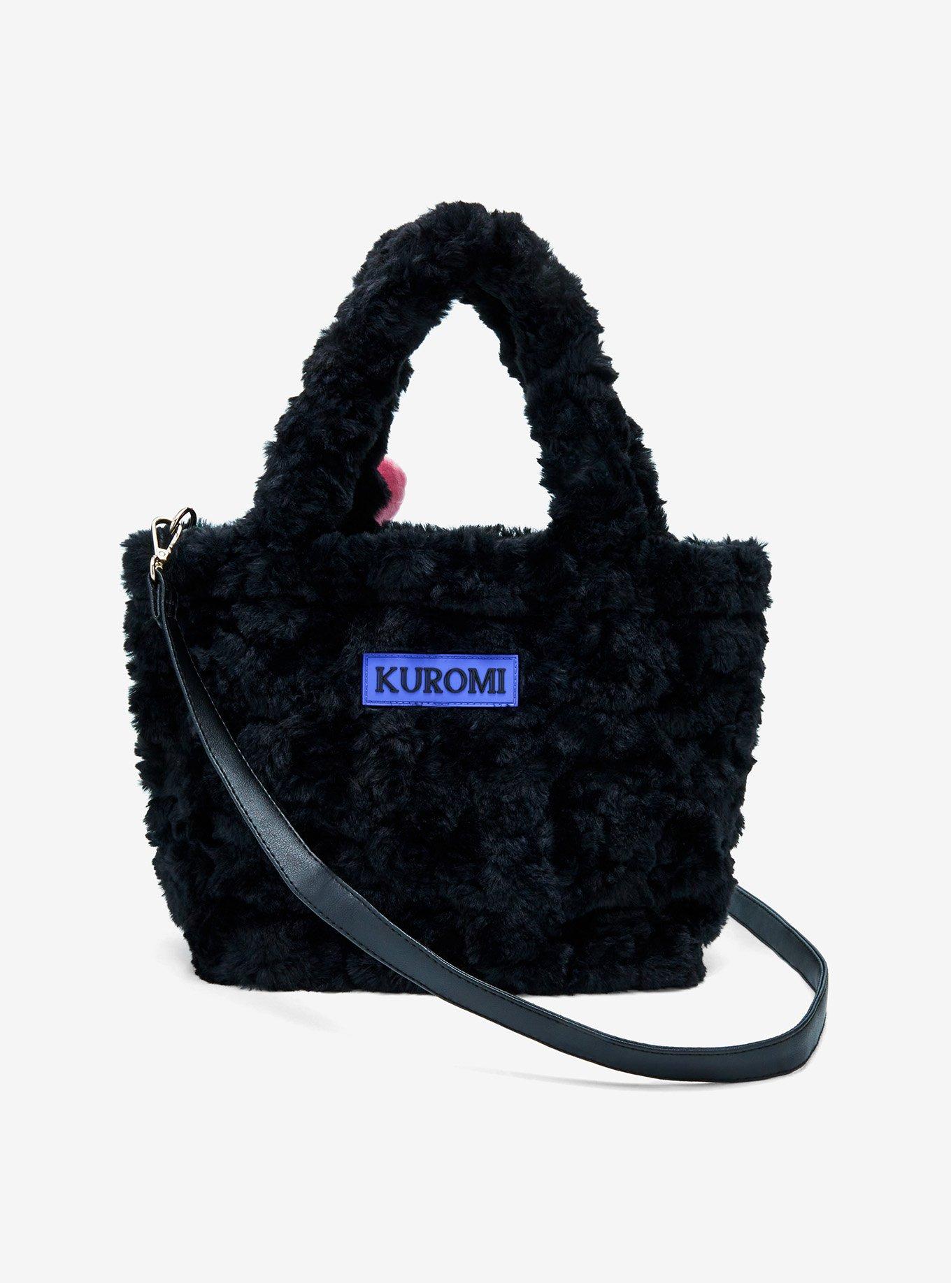 Kuromi Baku Lolita Fuzzy Crossbody Medium Tote Bag, , alternate