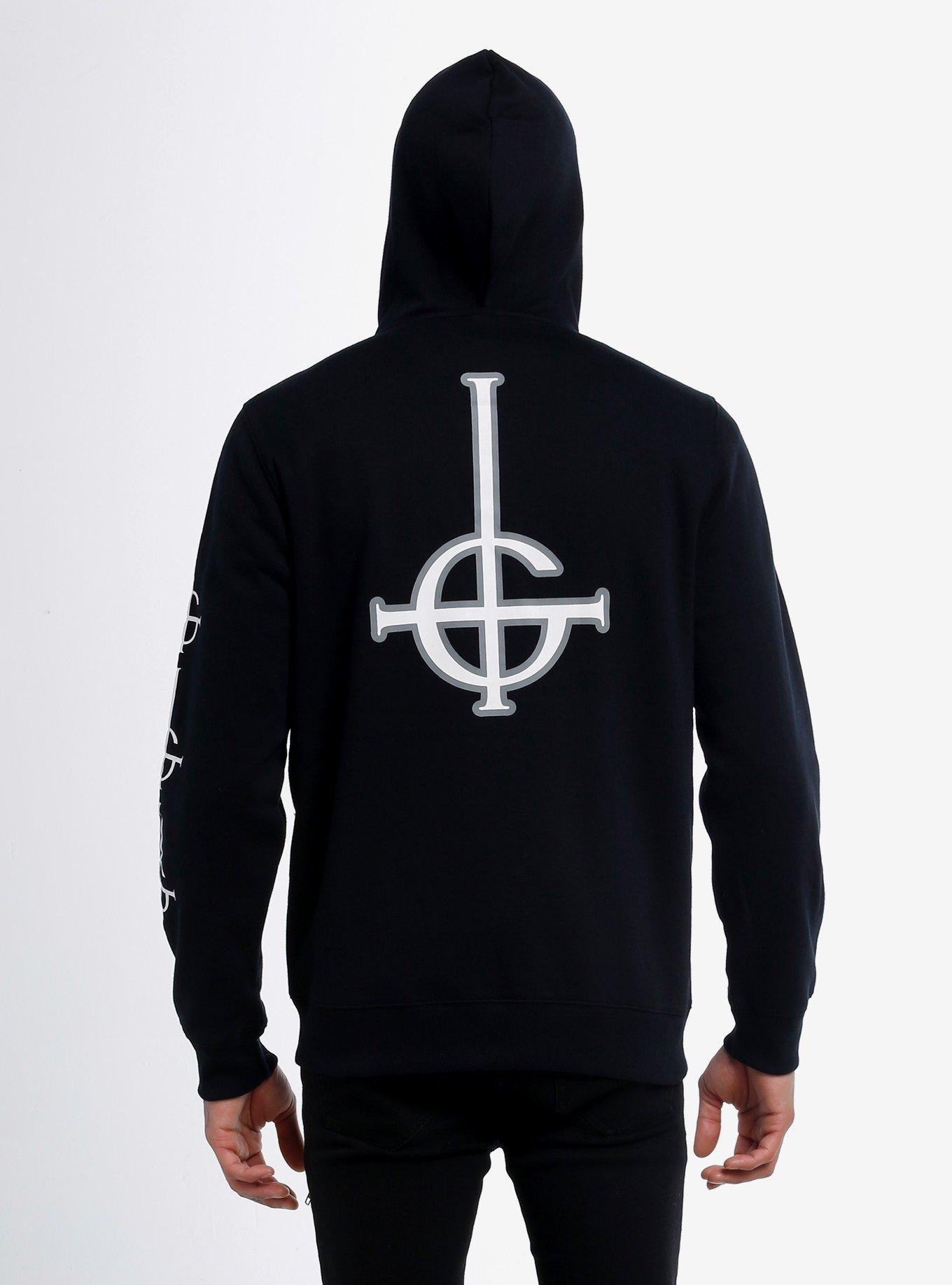Ghost Ghoul Grucifix Hoodie, BLACK, alternate
