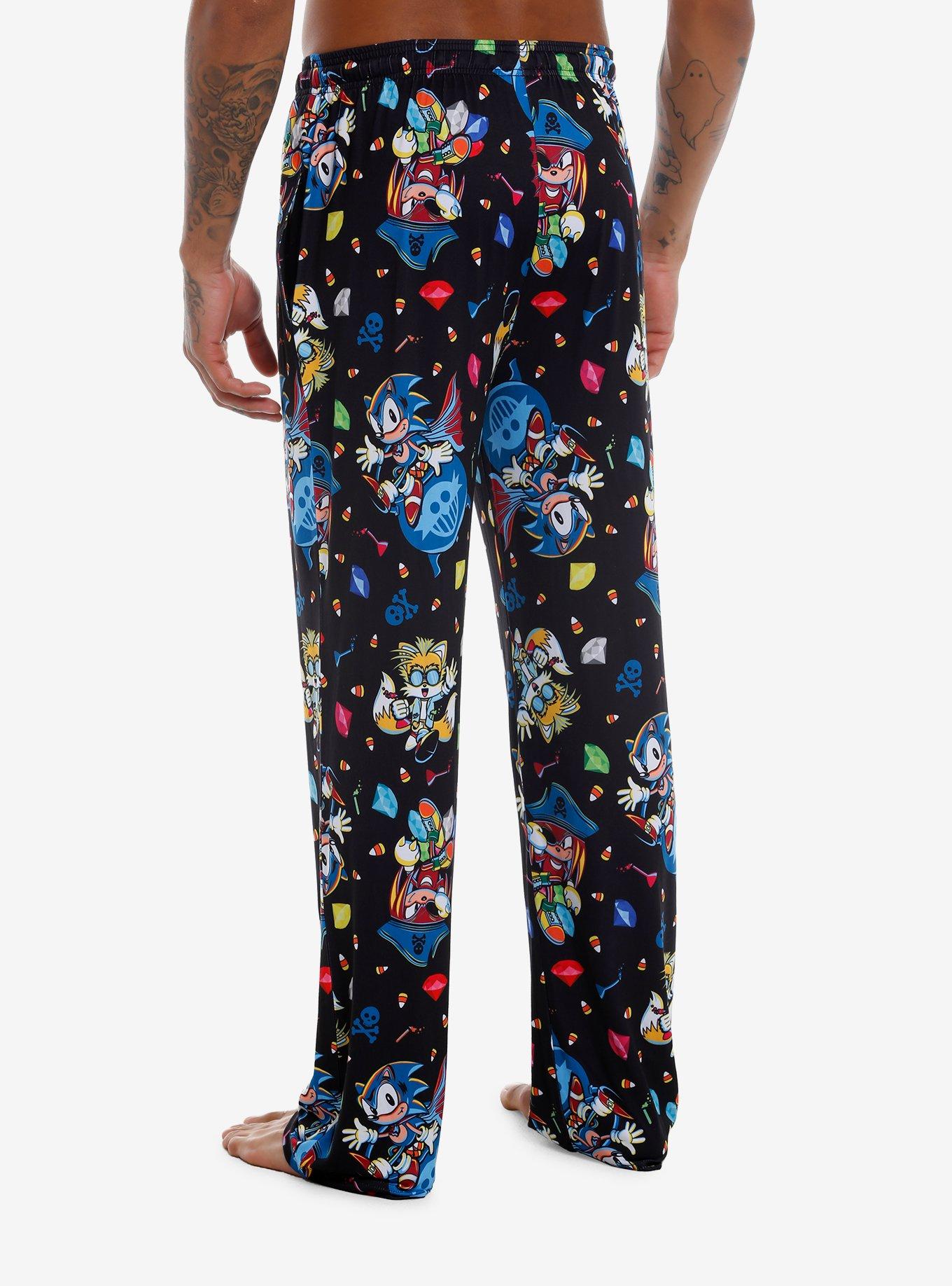 Sonic The Hedgehog Halloween Costume Pajama Pants, BLACK, alternate