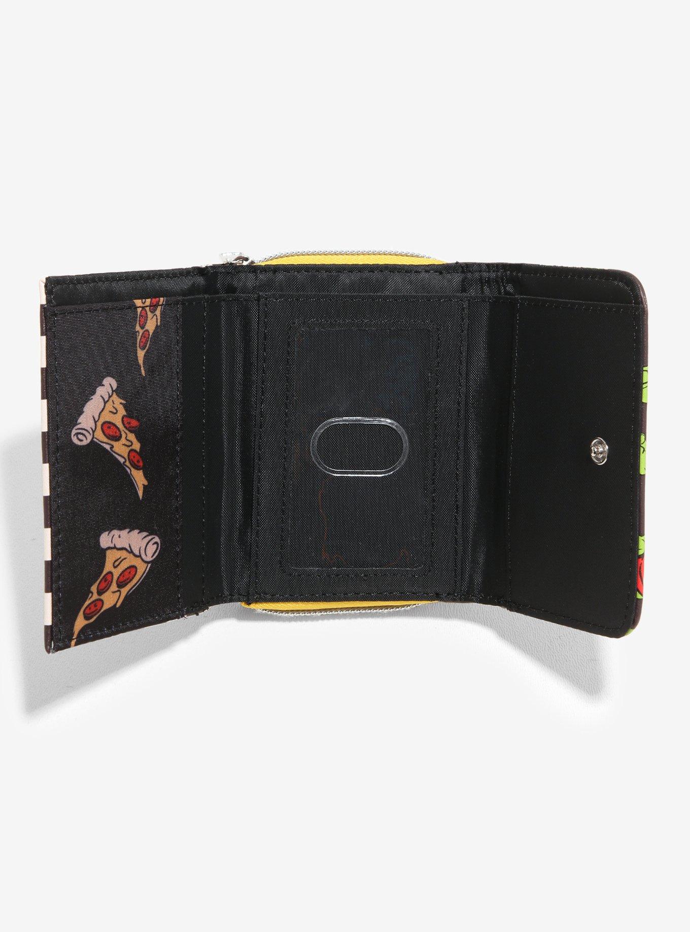 Teenage Mutant Ninja Turtles Pizza Checkered Mini Flap Wallet, , alternate