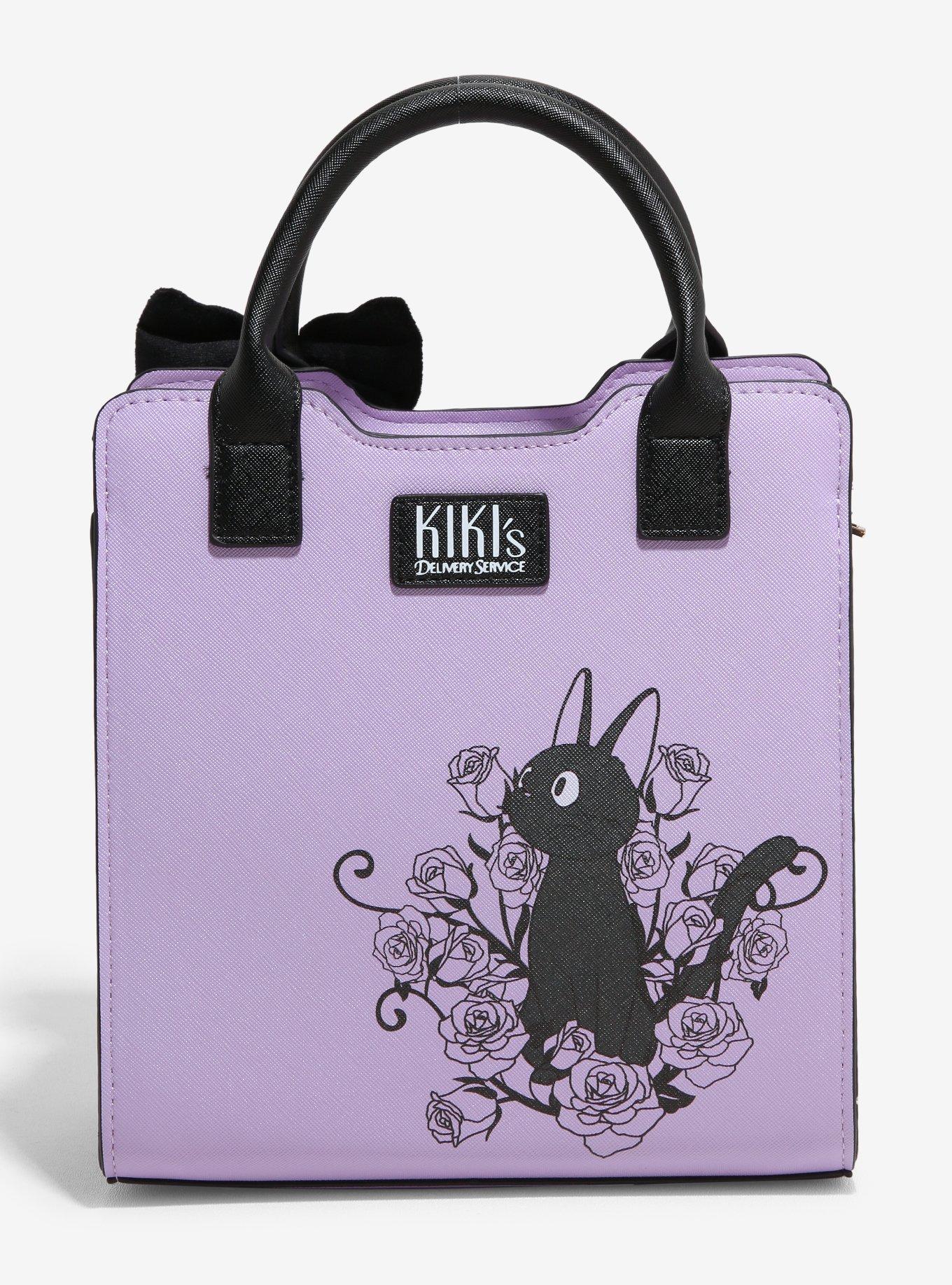 Studio Ghibli® Kiki's Delivery Service Jiji Bow Floral Mini Satchel Bag, , hi-res