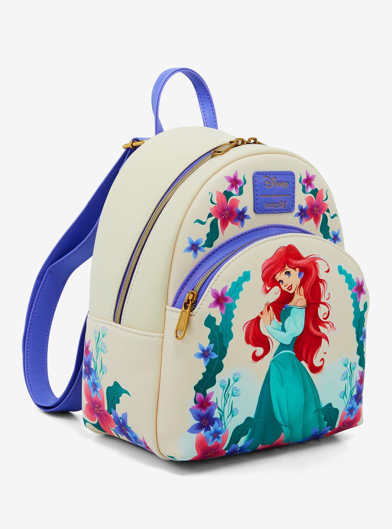 Loungefly Disney The Little Mermaid Ariel Sea Flowers Mini Backpack, , hi-res