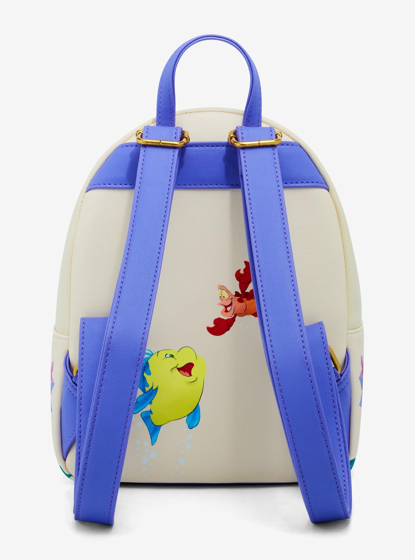 Loungefly Disney The Little Mermaid Ariel Sea Flowers Mini Backpack, , alternate