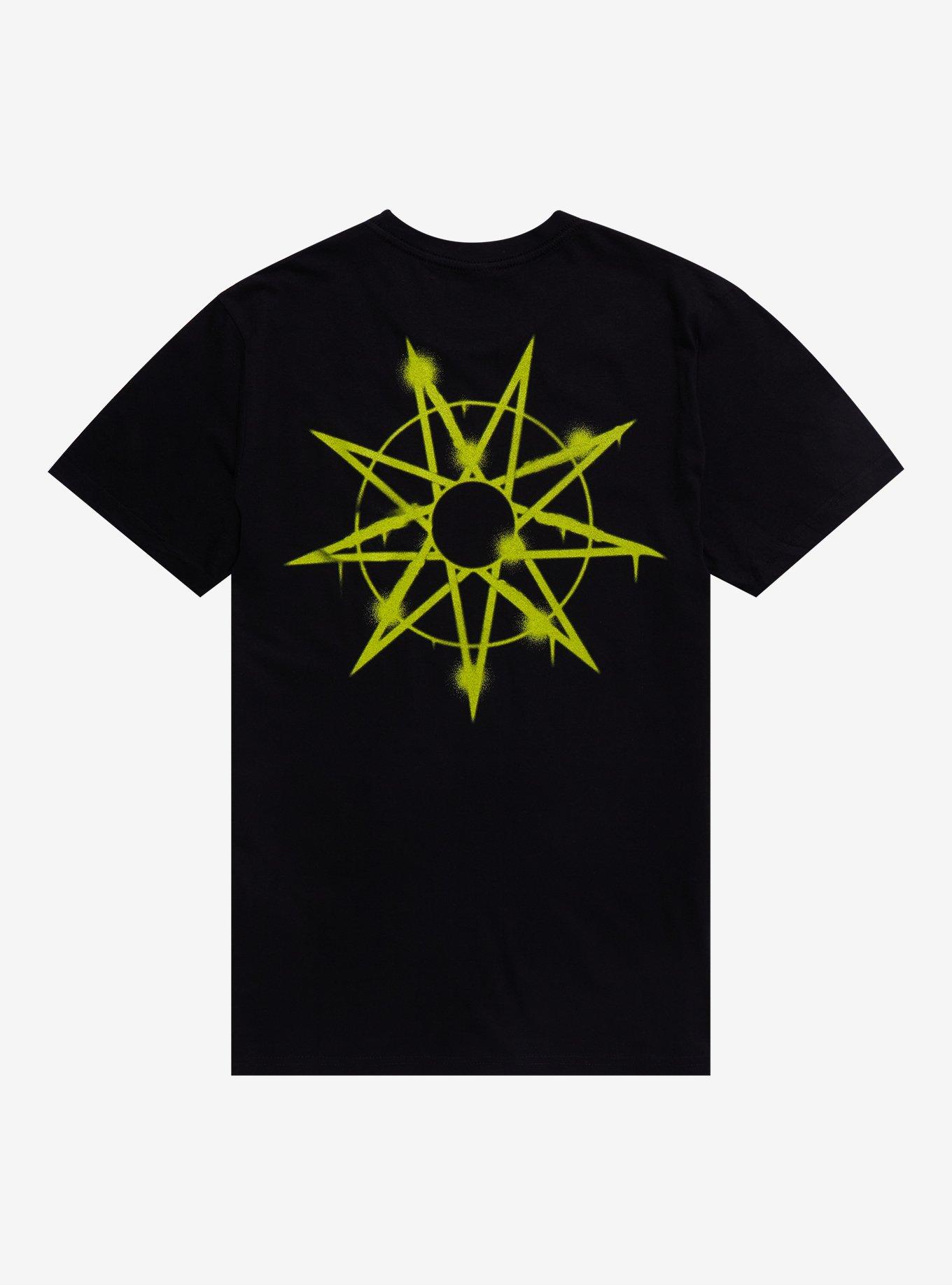 Slipknot Yellow Barb Wire Group Photo T-Shirt, BLACK, alternate