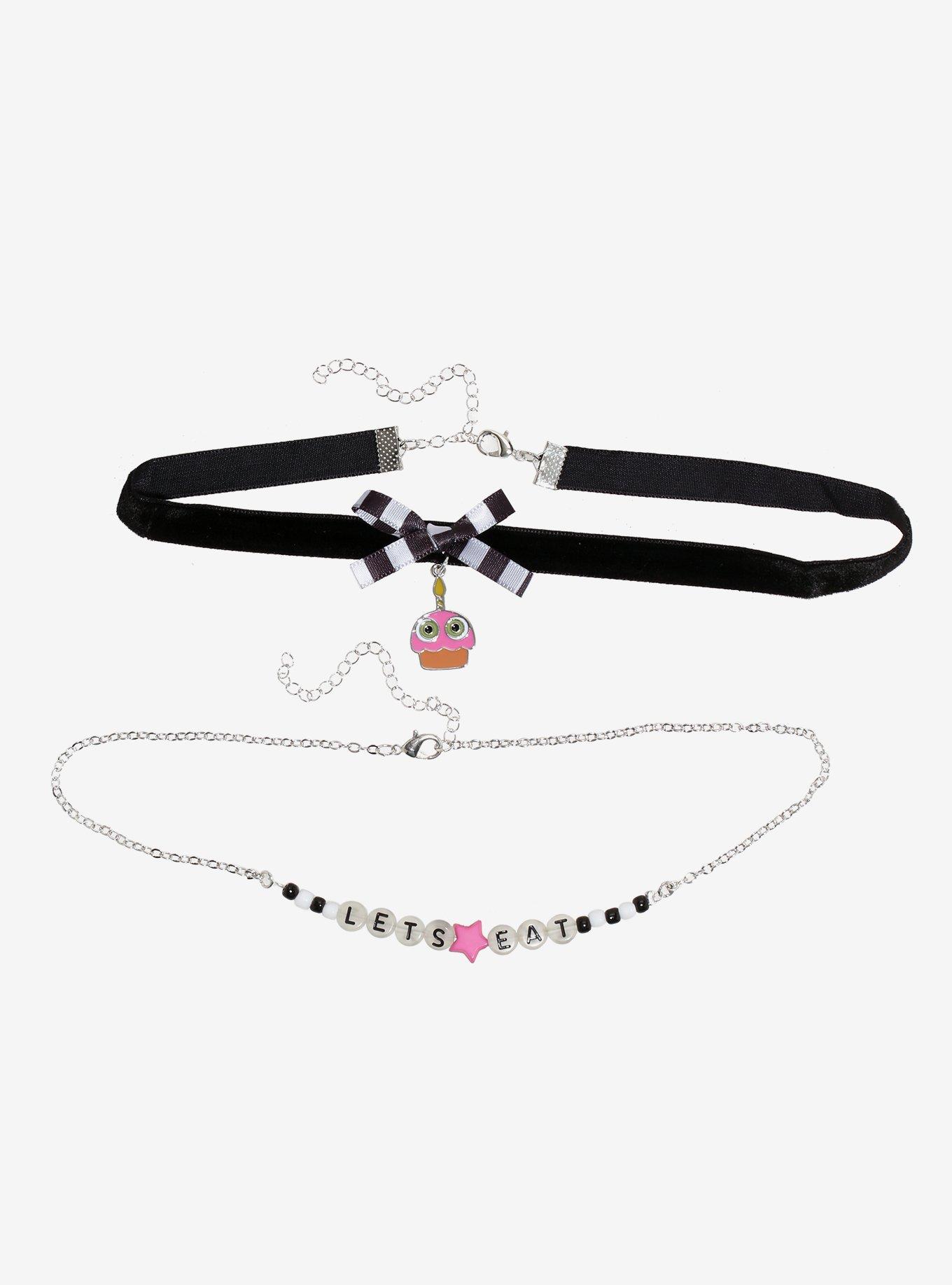 Five Nights At Freddy's Carl The Cupcake Glow-In-The-Dark Necklace Set