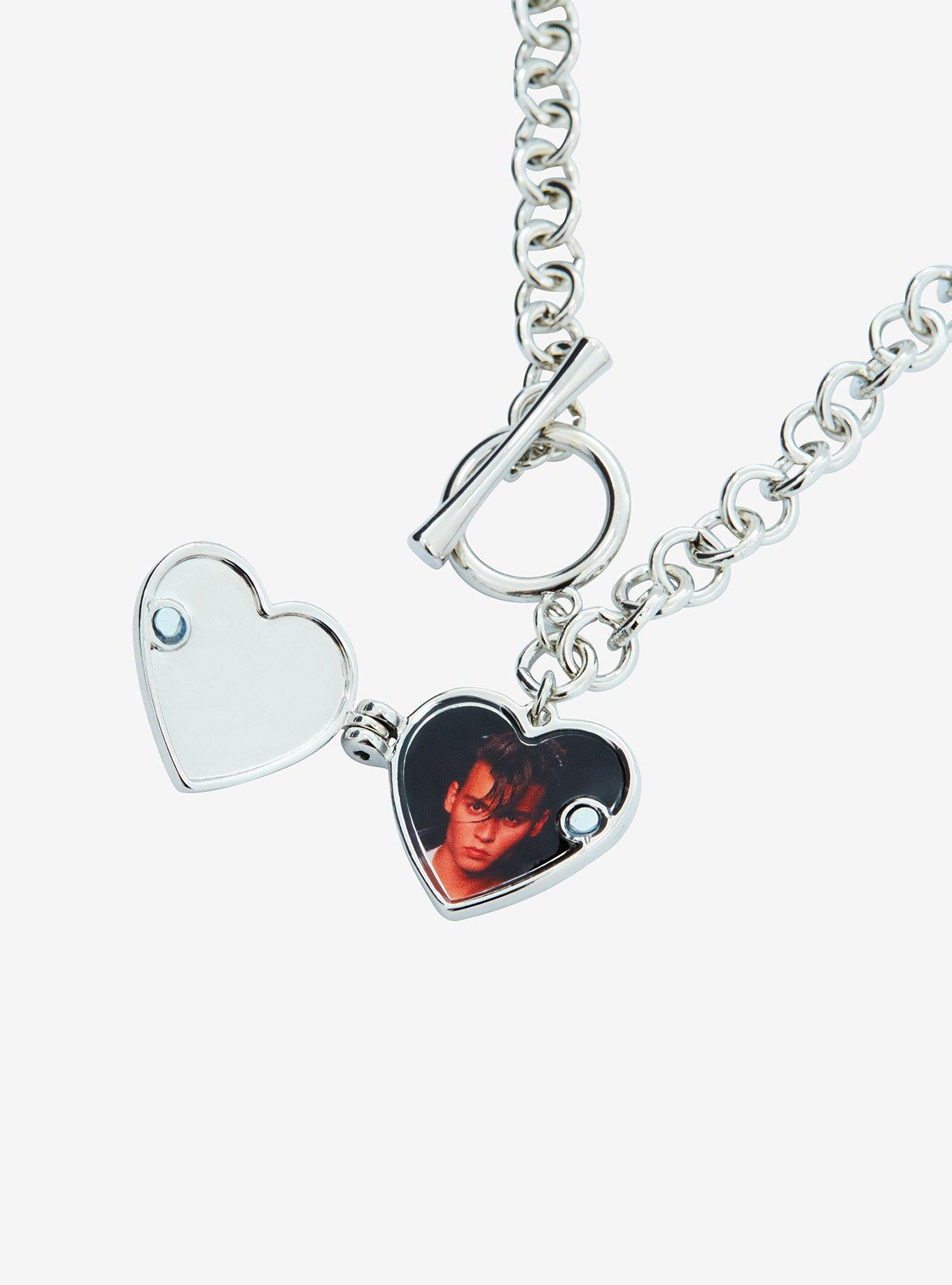 Cry-Baby Heart Locket Necklace, , alternate