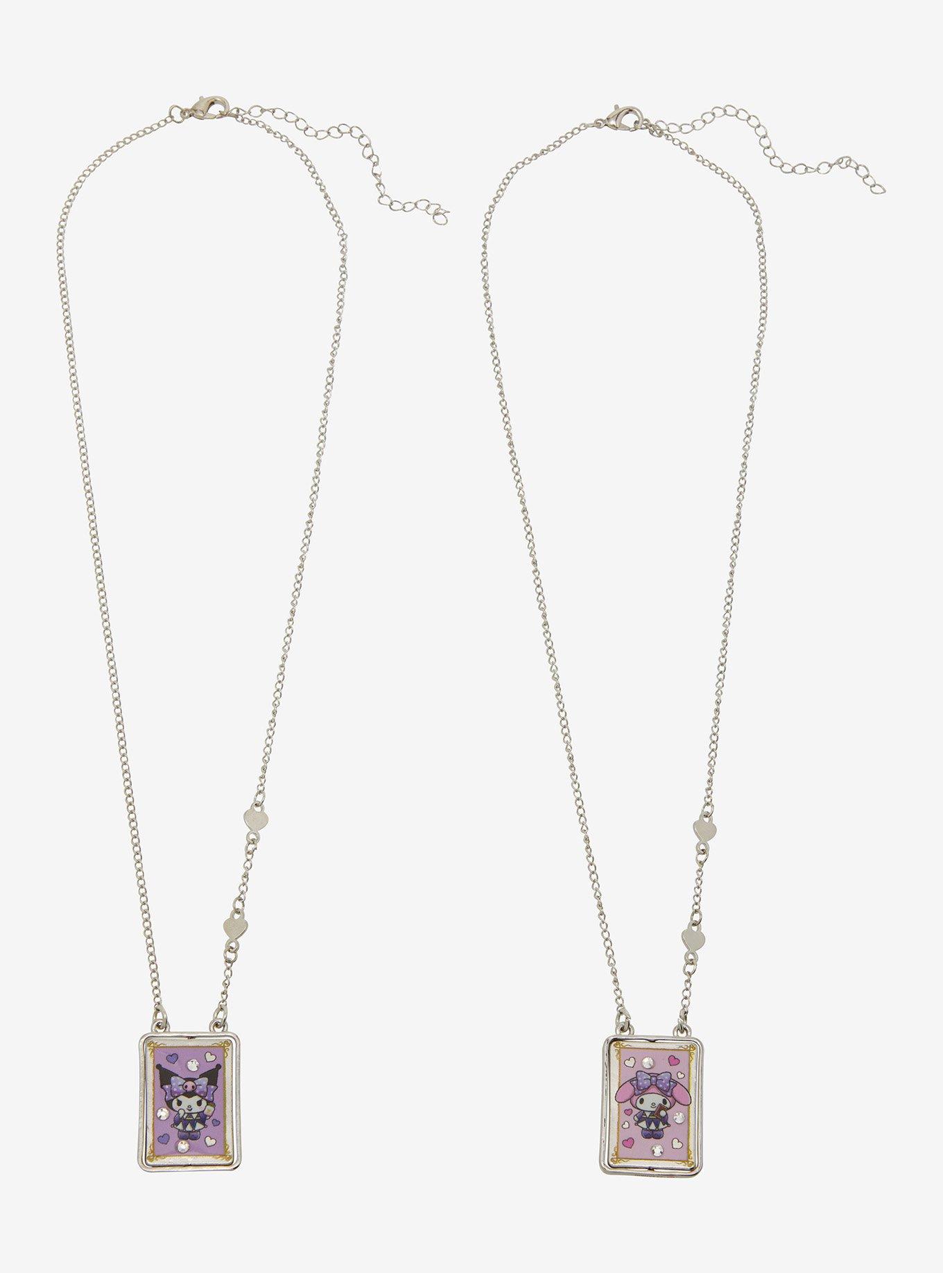 My Melody & Kuromi Magic Cards Best Friend Necklace Set, , hi-res