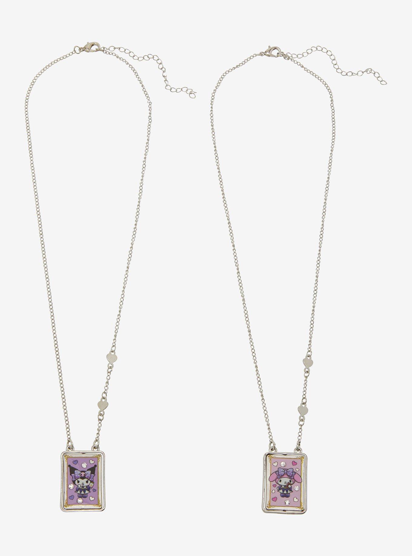 My Melody & Kuromi Magic Cards Best Friend Necklace Set, , hi-res