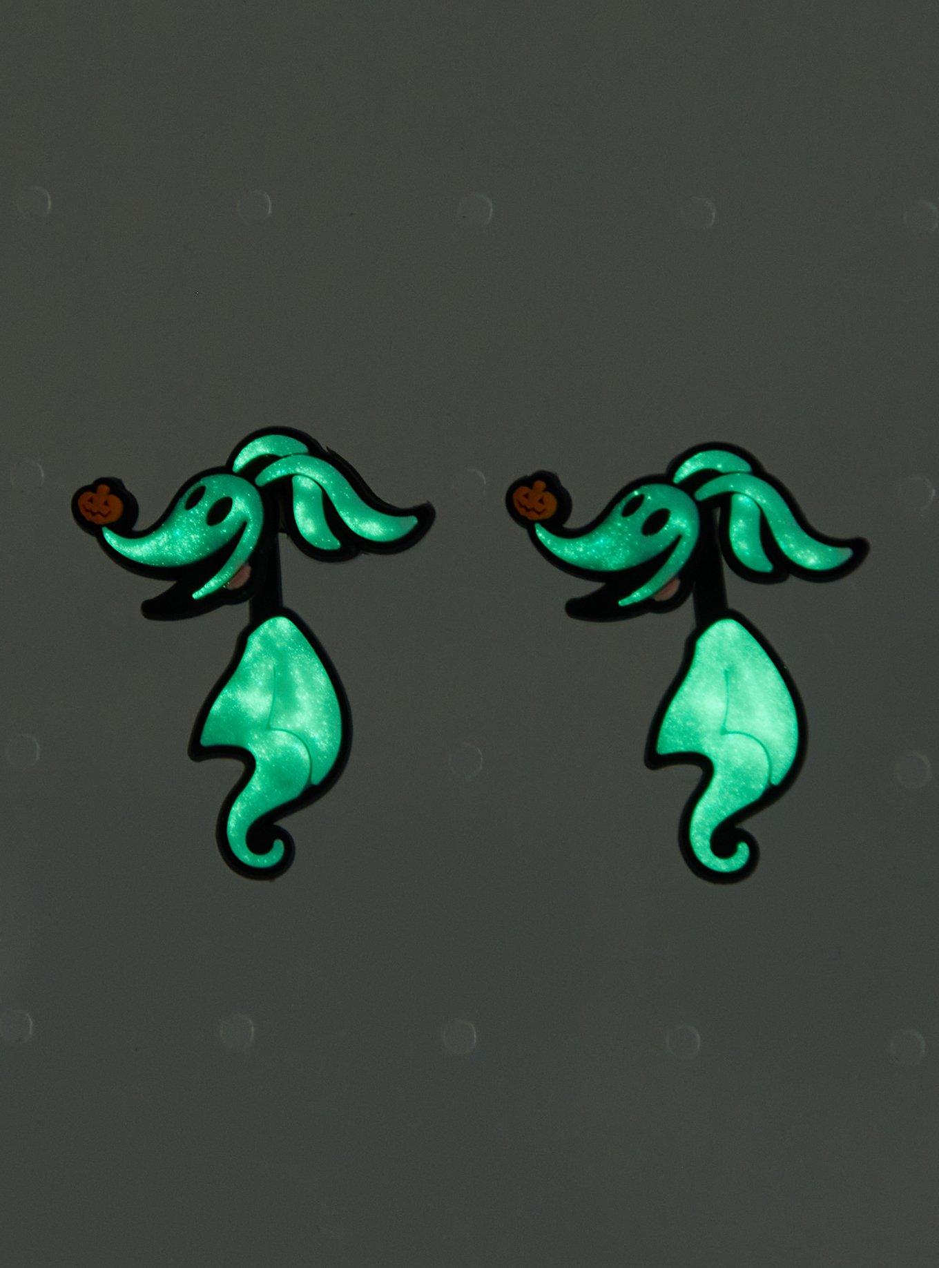 The Nightmare Before Christmas Zero Glow-In-The-Dark Front/Back Earrings, , alternate