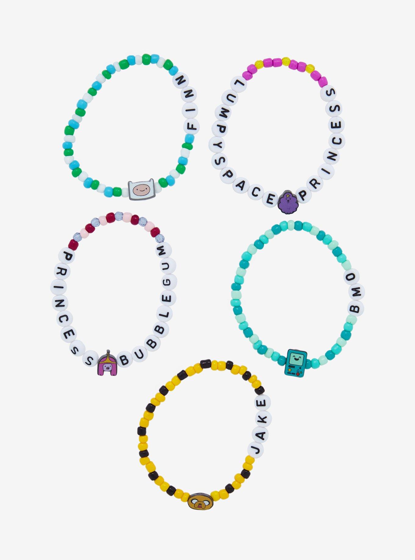Adventure Time Character Bead Bracelet Set, , alternate