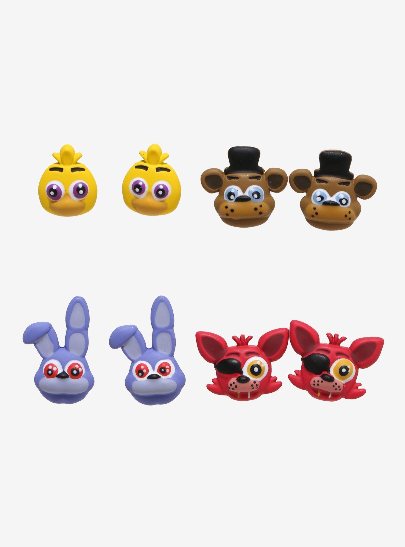 Five Nights At Freddy's Figural Heads Stud Earring Set