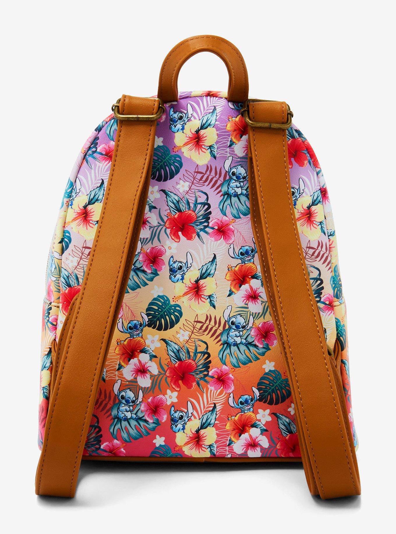 Loungefly Disney Stitch Tropical Flowers Mini Backpack