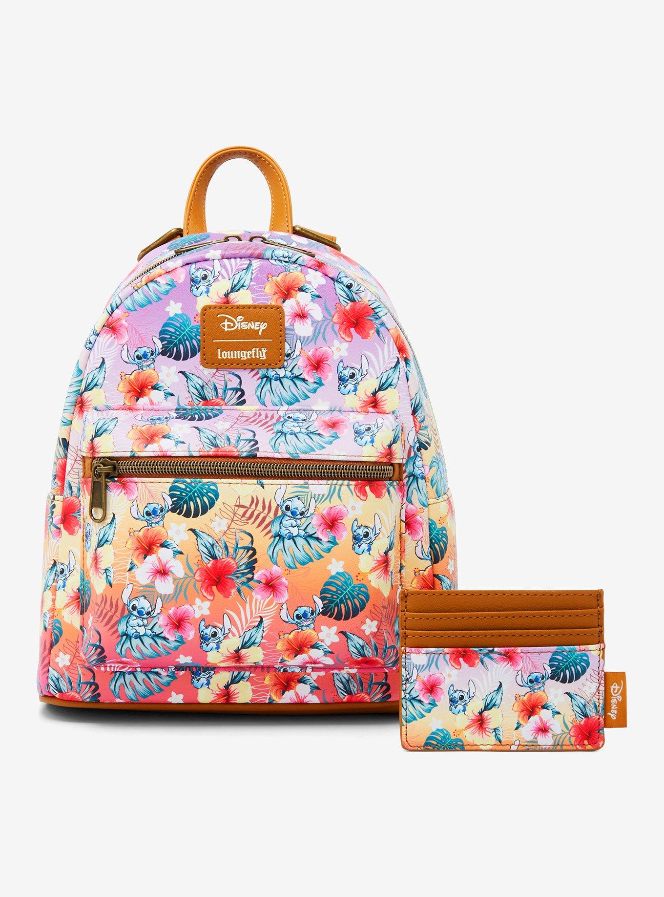 Loungefly Disney Stitch Tropical Flowers Mini Backpack