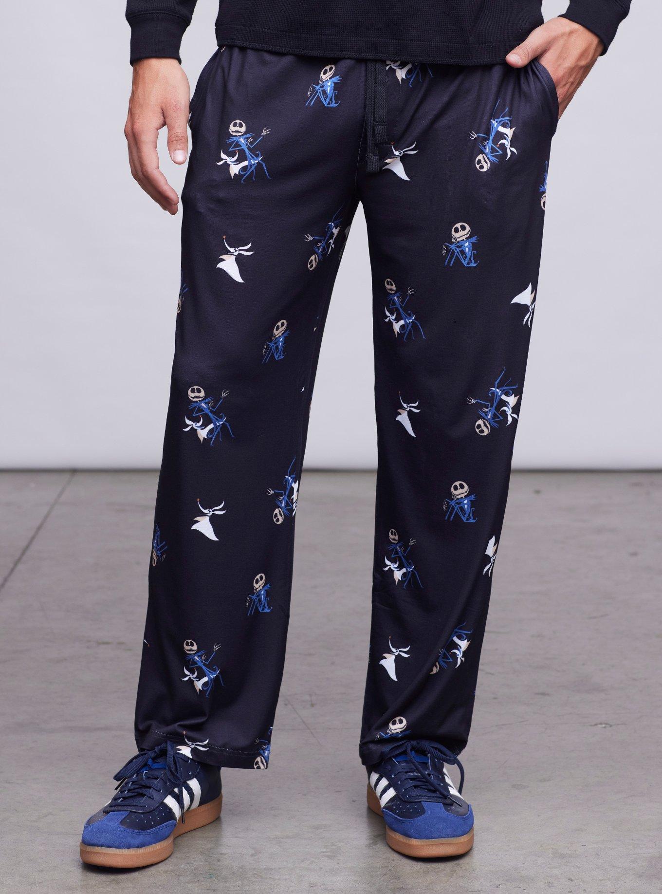 Disney The Nightmare Before Christmas Jack Skellington & Zero Allover Print Sleep Pants &mdash; BoxLunch Exclusive, BLACK, alternate