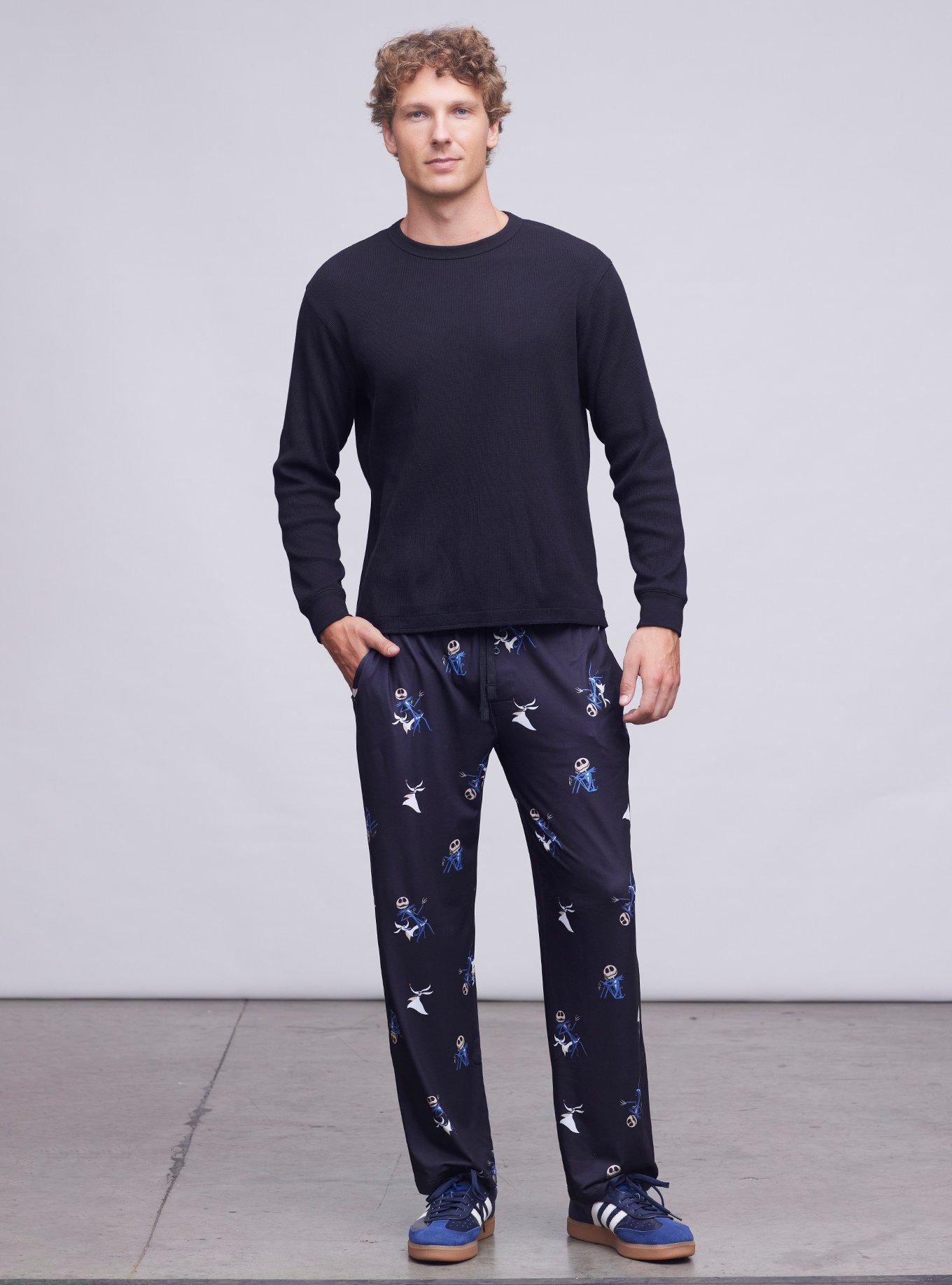 Disney The Nightmare Before Christmas Jack Skellington & Zero Allover Print Sleep Pants &mdash; BoxLunch Exclusive, BLACK, alternate