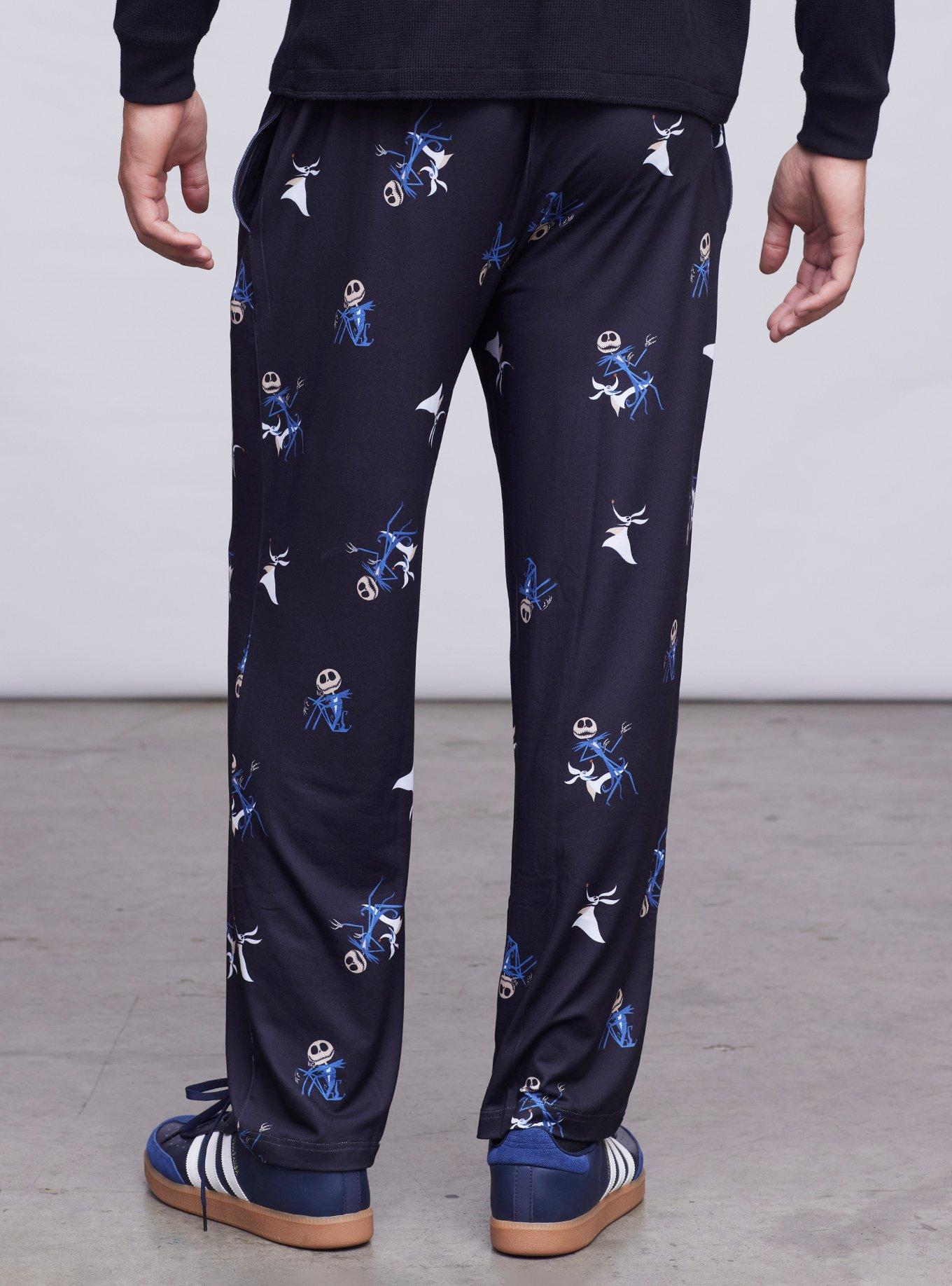 Disney The Nightmare Before Christmas Jack Skellington & Zero Allover Print Sleep Pants &mdash; BoxLunch Exclusive, BLACK, alternate