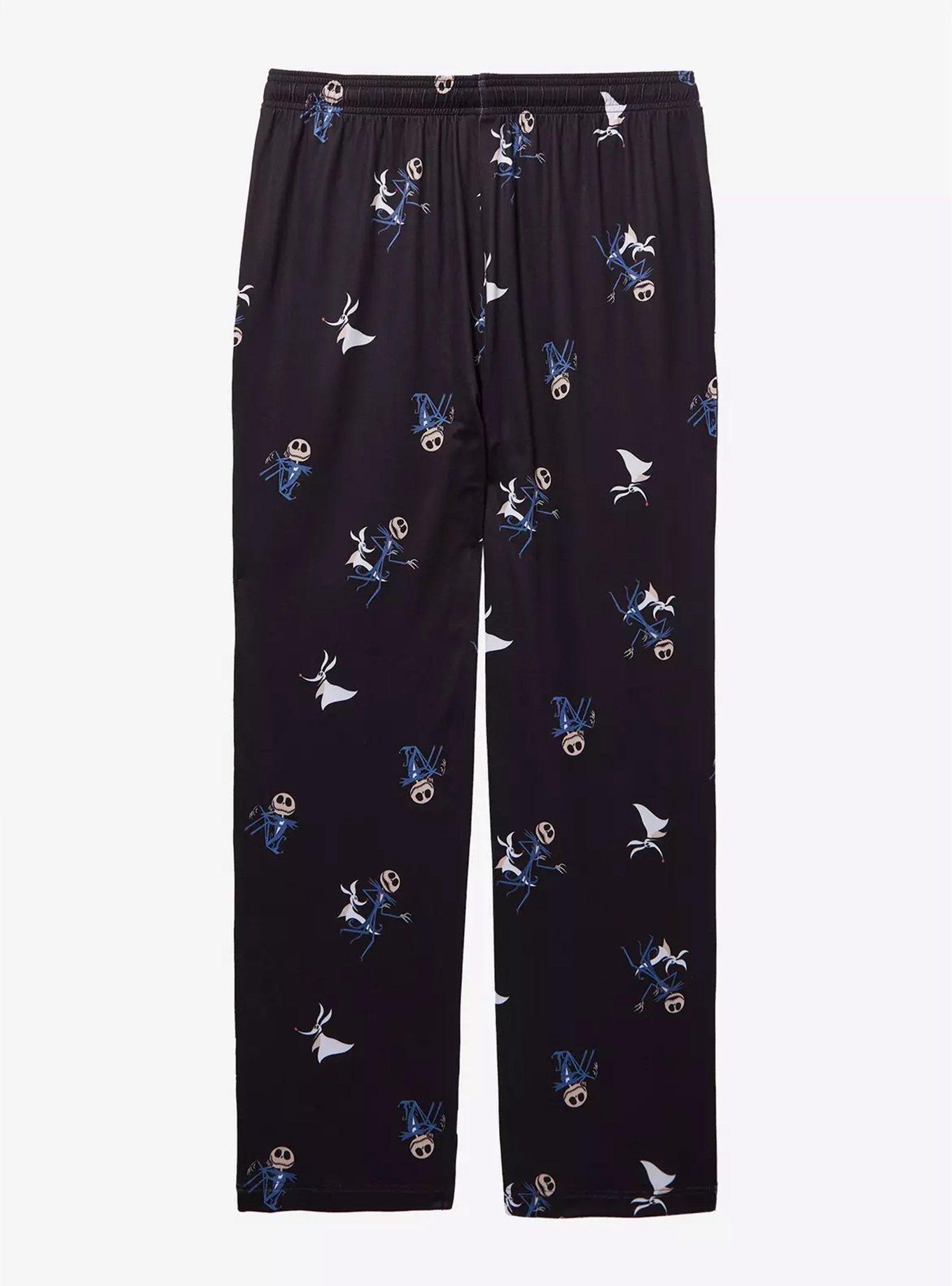 Disney The Nightmare Before Christmas Jack Skellington & Zero Allover Print Sleep Pants &mdash; BoxLunch Exclusive, BLACK, alternate
