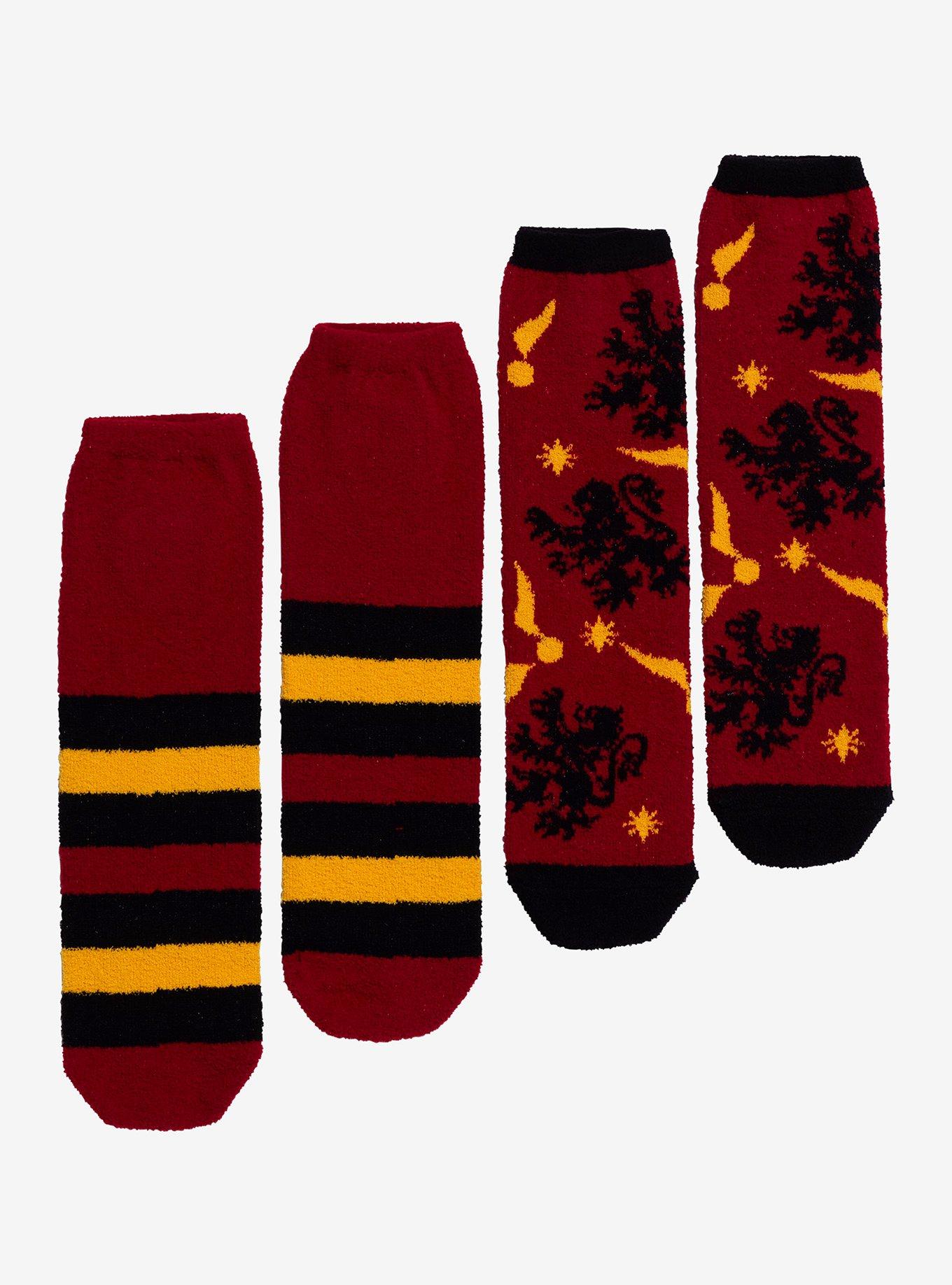 Harry Potter Gryffindor Icon Stripe Cozy Socks 2 Pair, , hi-res
