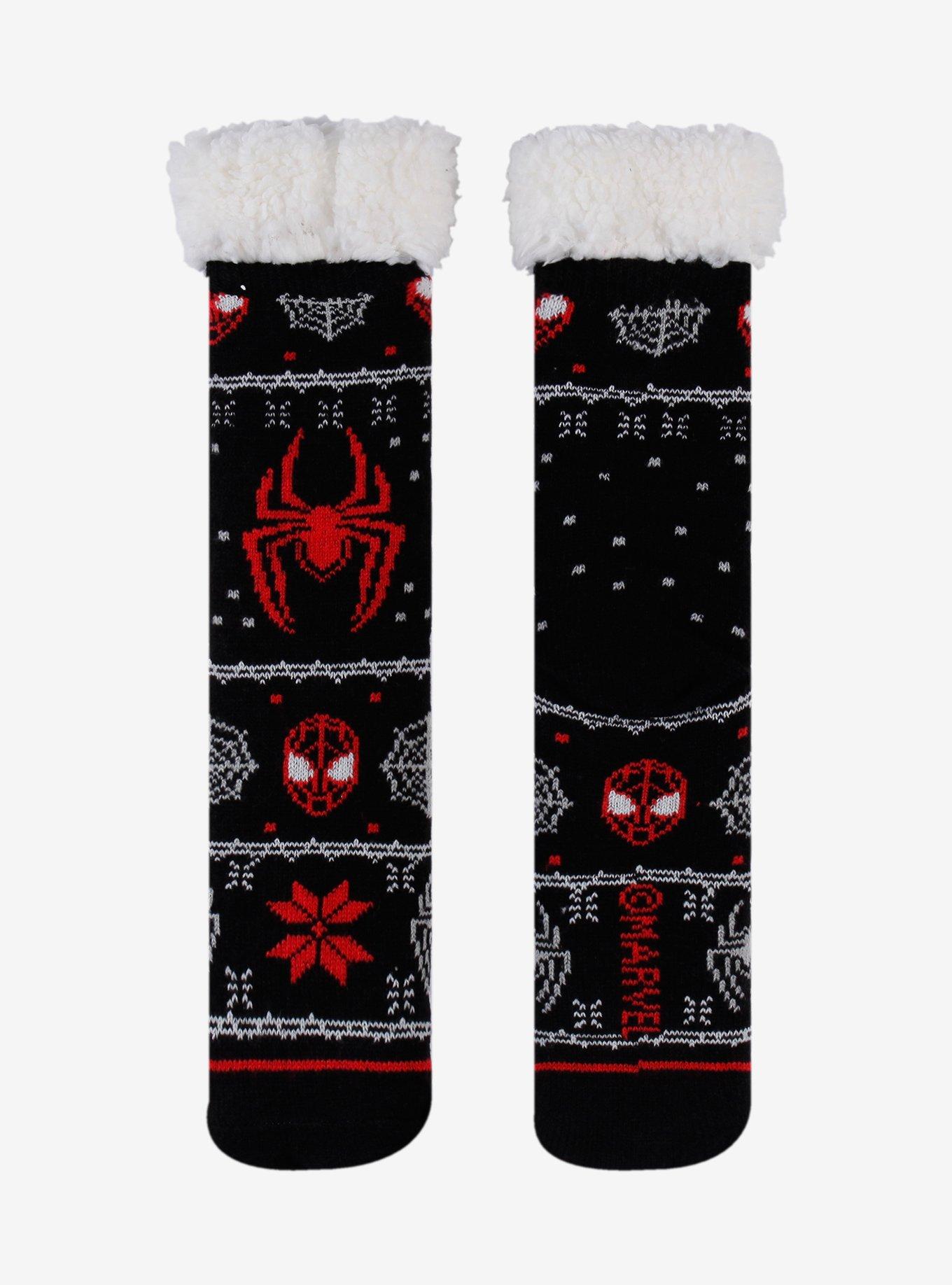 Marvel Spider-Man: Across The Spider-Verse Miles Fair Isle Cozy Socks, , hi-res