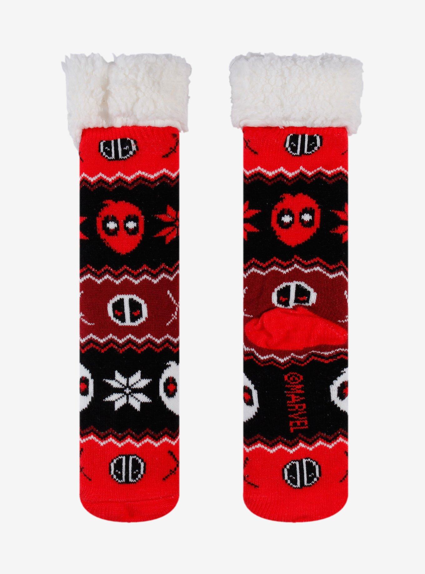 Marvel Deadpool Fair Isle Cozy Socks, , hi-res