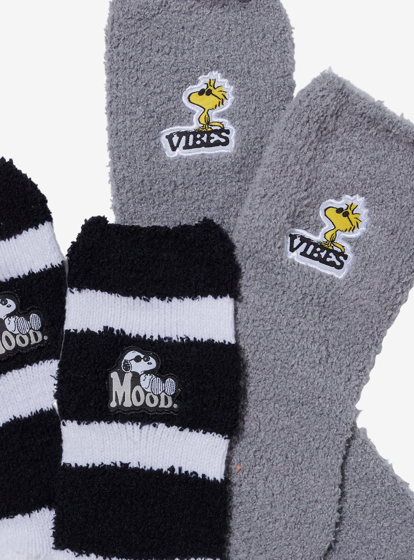 Peanuts Snoopy & Woodstock Mood Vibe Cozy Socks 2 Pair, , hi-res