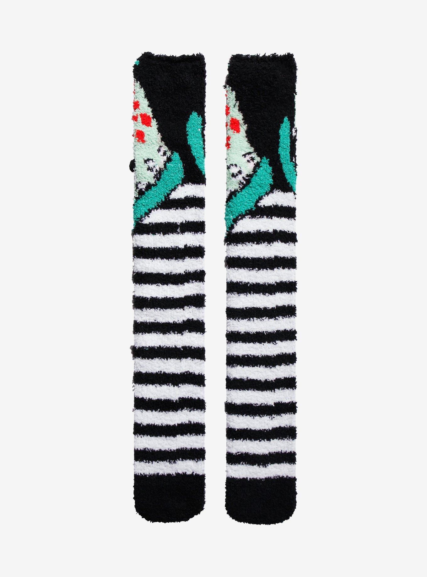 Beetlejuice Sandworm Fuzzy Knee-High Socks, , alternate