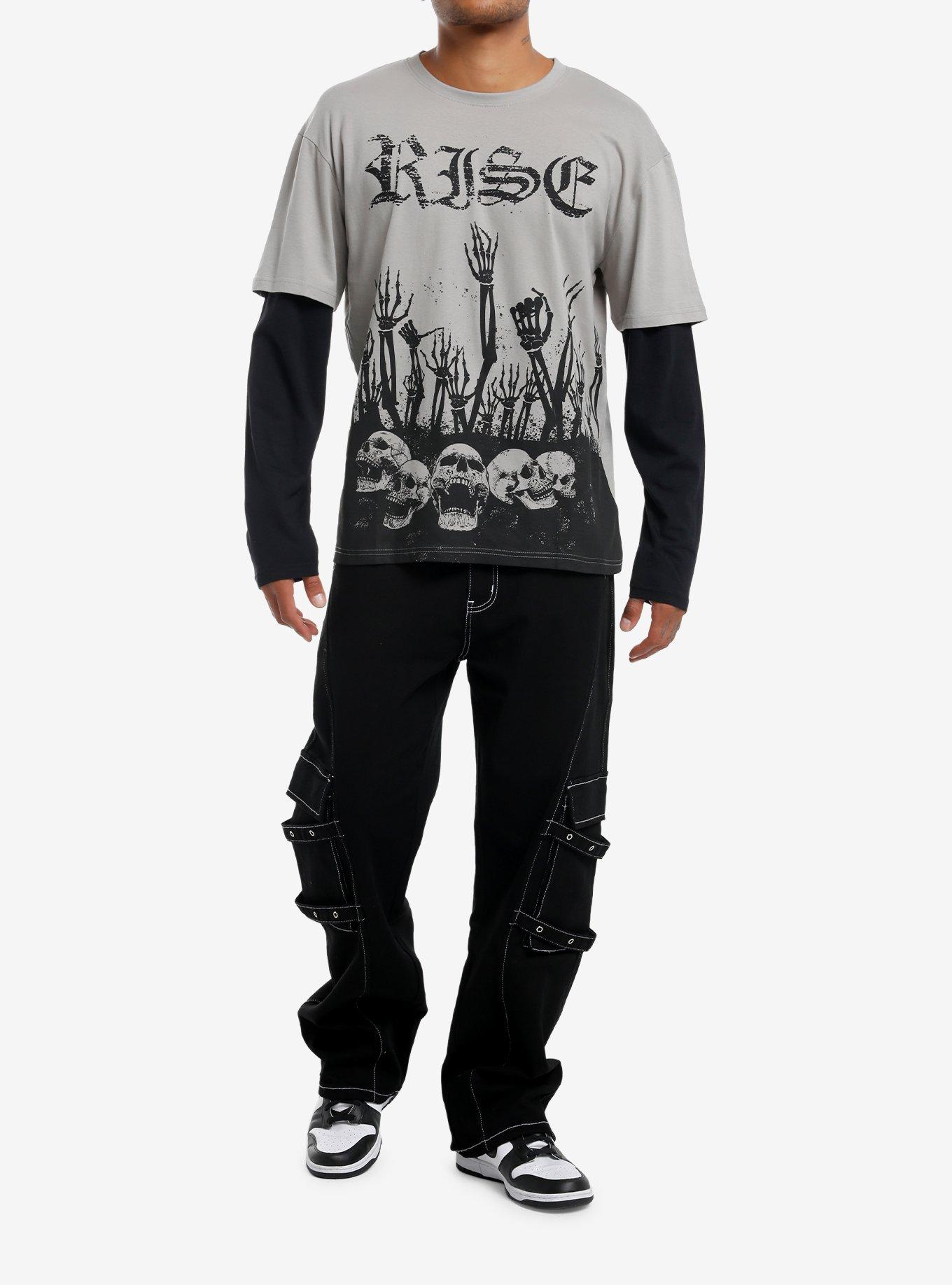 Rise Skeleton & Skulls Twofer Long-Sleeve T-Shirt, , hi-res