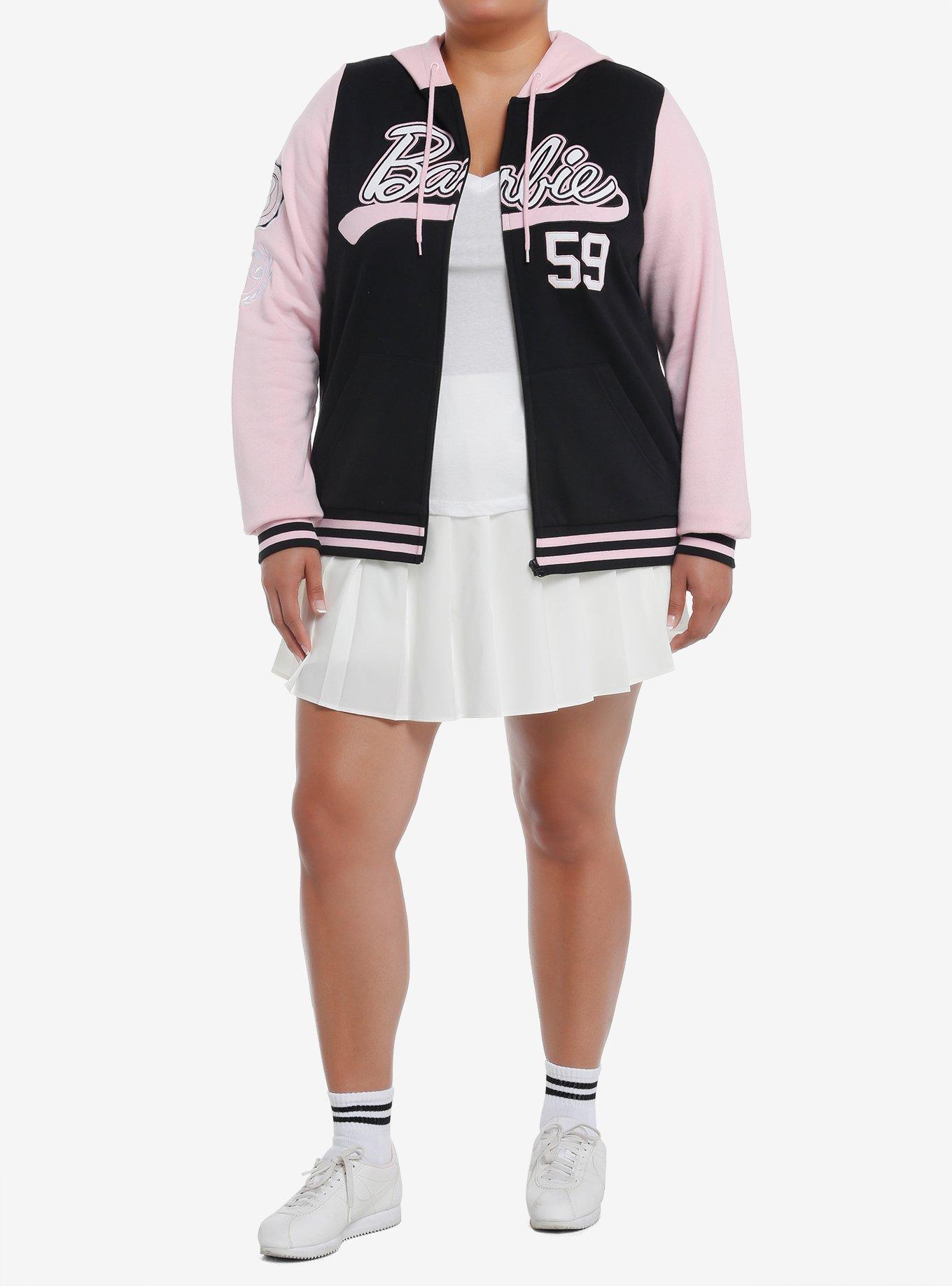 Her Universe Barbie Varsity Hoodie Plus Size Her Universe Exclusive, , hi-res