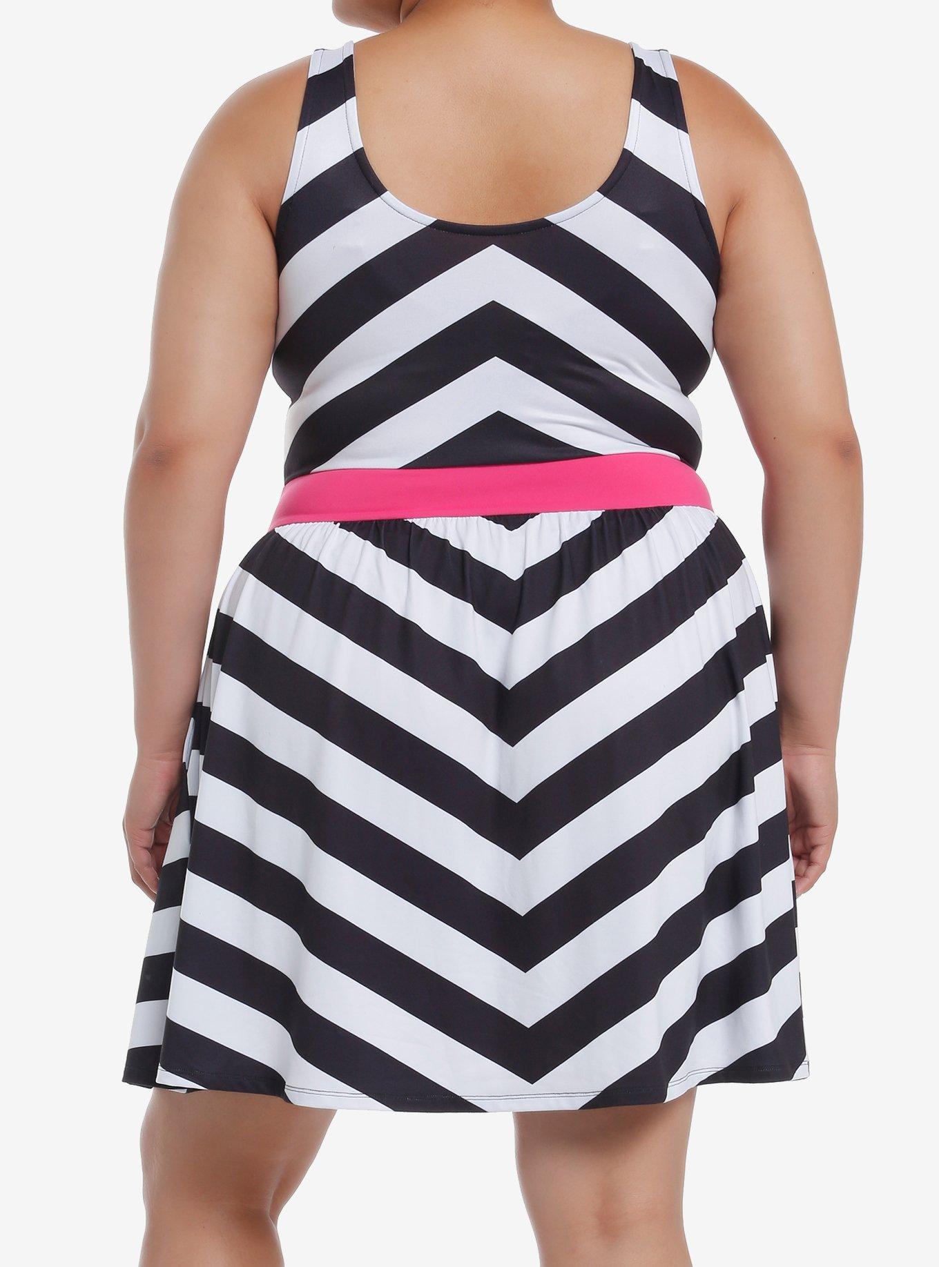 Her Universe Barbie Stripe Dress Plus Size Her Universe Exclusive, MULTI, alternate