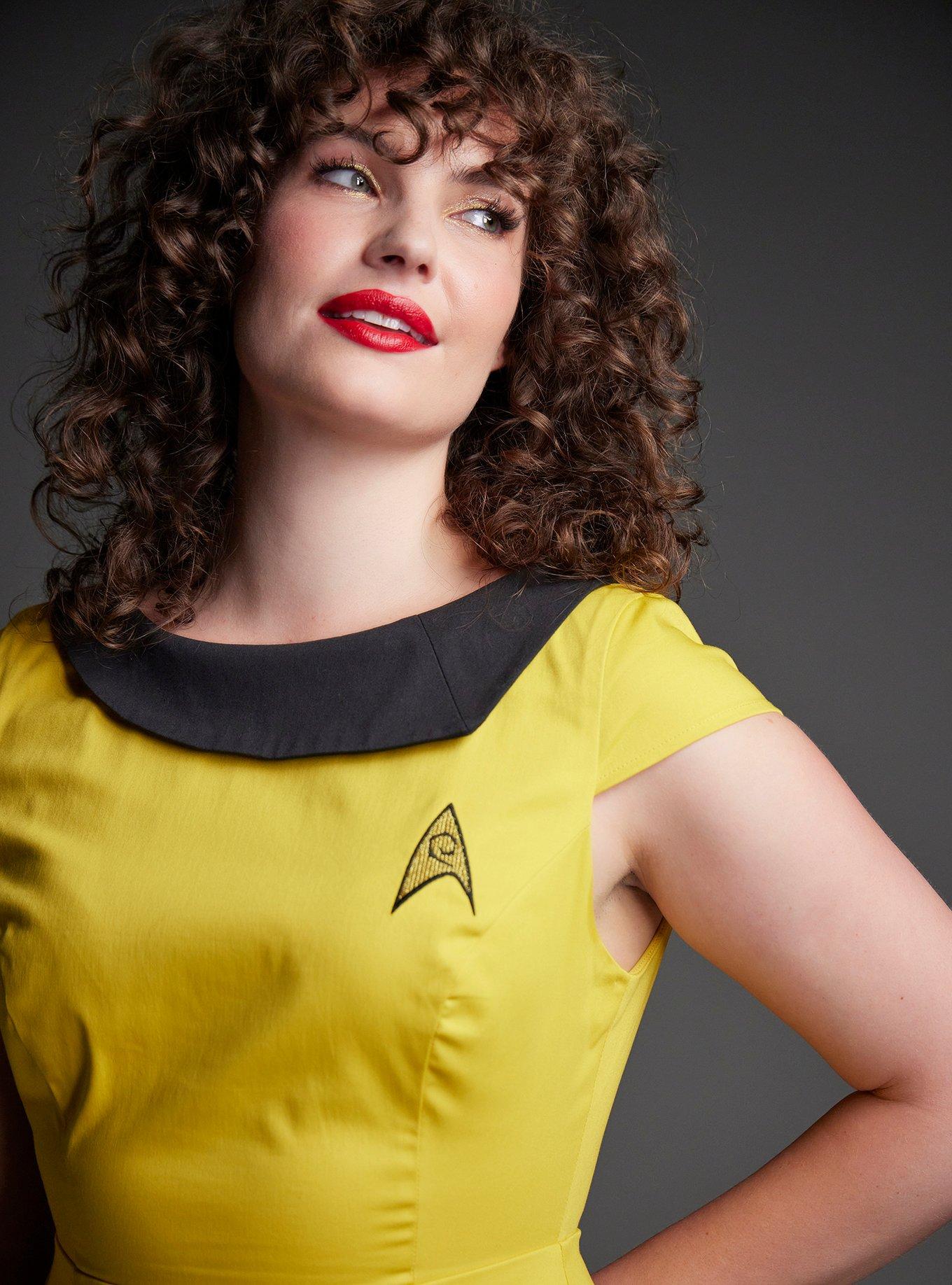 Her Universe Star Trek Command Uniform Retro Dress Her Universe Exclusive, GOLDEN YELLOW, alternate