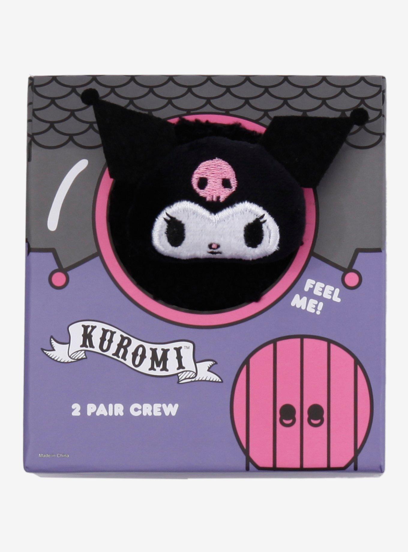 Kuromi Plush Ruffle Cozy Crew Socks Gift Set, , hi-res