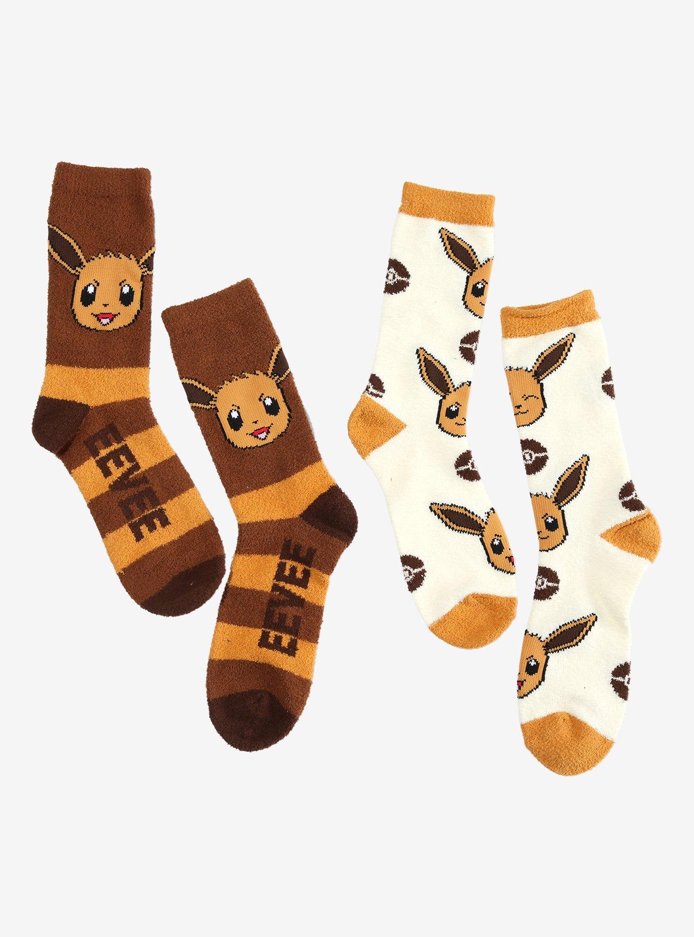 Pokemon Eevee Cozy Crew Socks 2 Pair, , hi-res