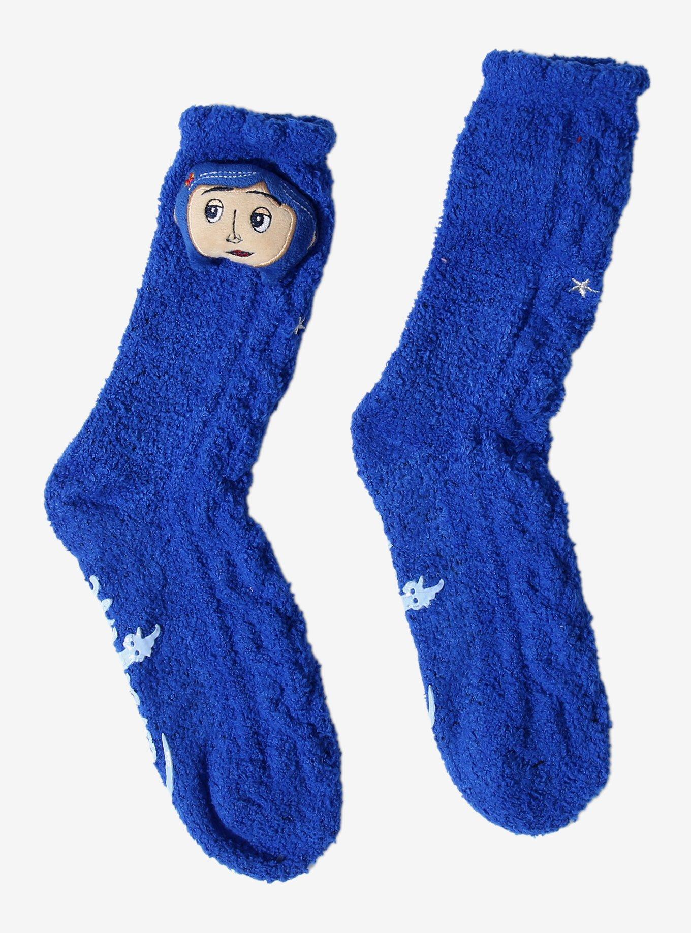 Coraline Plush Cable Knit Cozy Socks, , hi-res