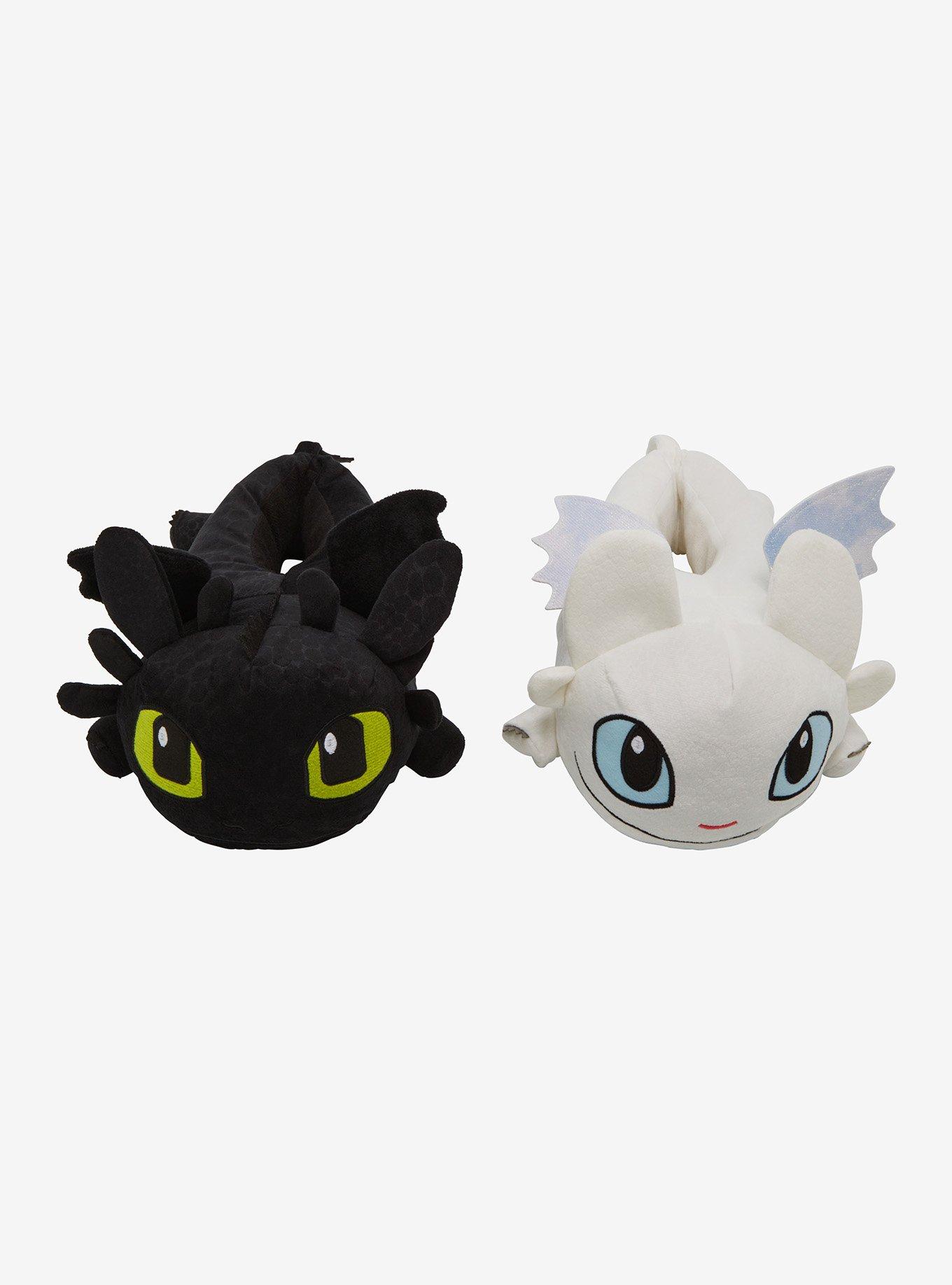 How To Train Your Dragon Toothless & Light Fury Mismatch Plush Slippers, MULTI, alternate