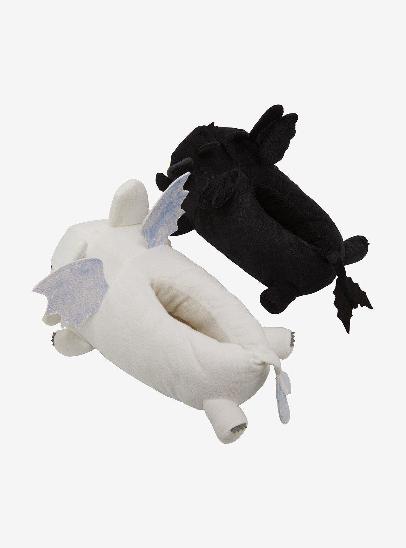How To Train Your Dragon Toothless & Light Fury Mismatch Plush Slippers, MULTI, alternate