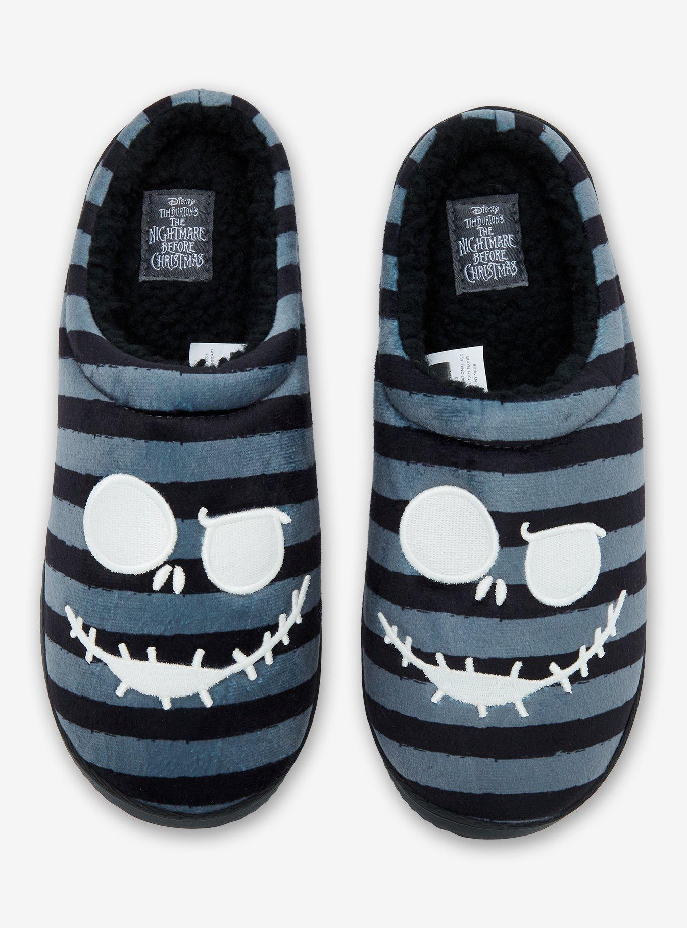 The Nightmare Before Christmas Jack Stripe Glow-In-The-Dark Slippers, , hi-res