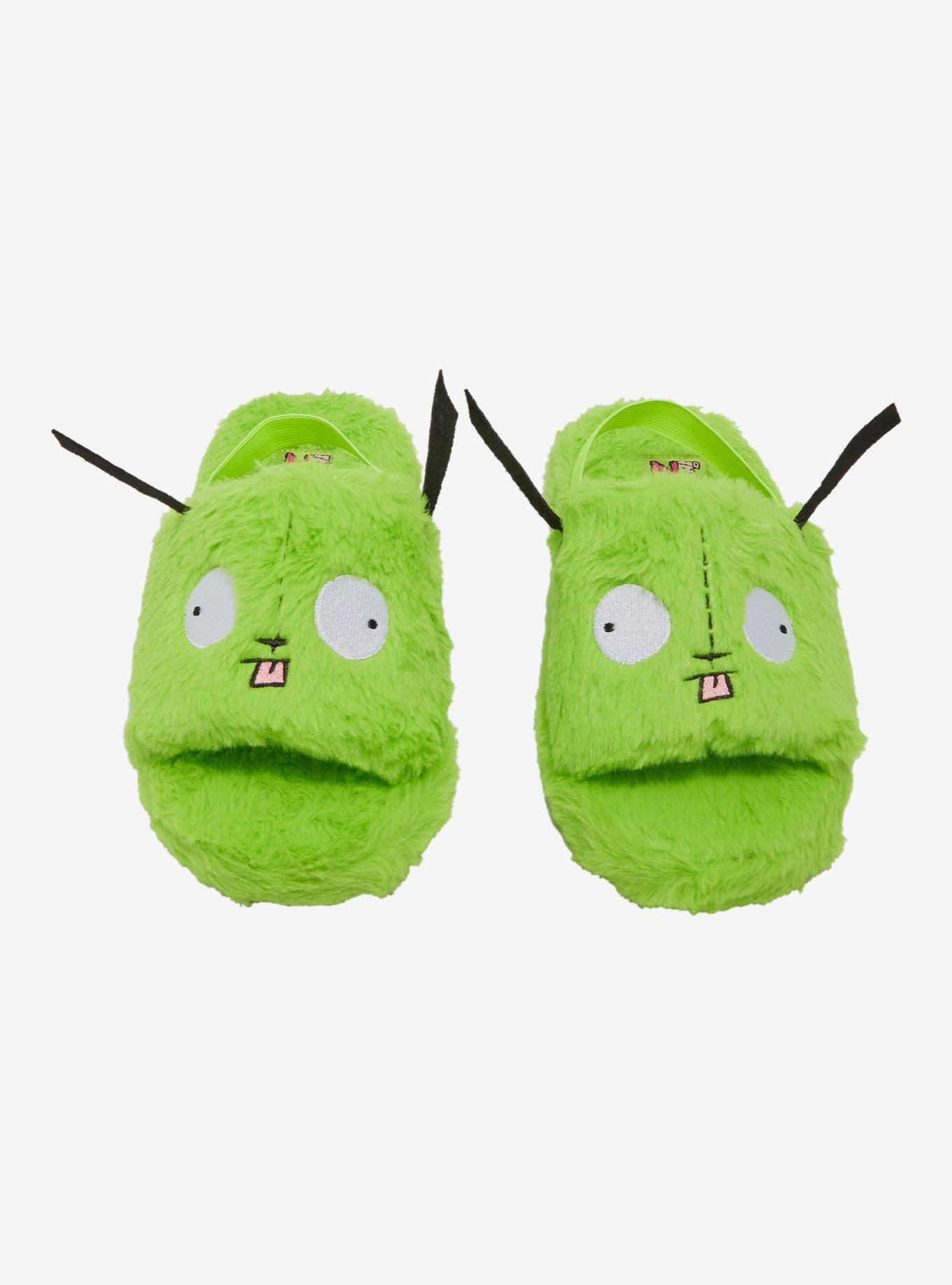 Invader Zim GIR Fuzzy Slippers, , hi-res