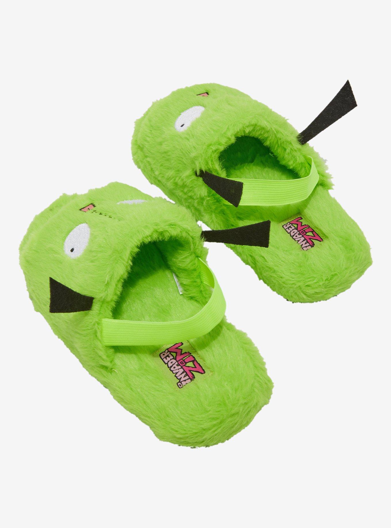 Invader Zim GIR Fuzzy Slippers, MULTI, alternate