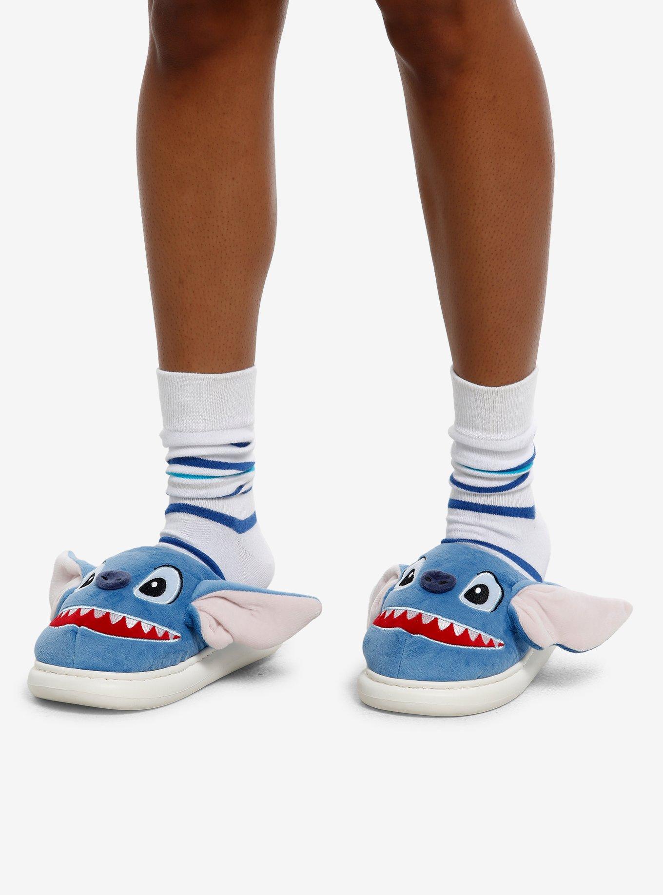Disney Stitch Figural Plush Slippers, , hi-res