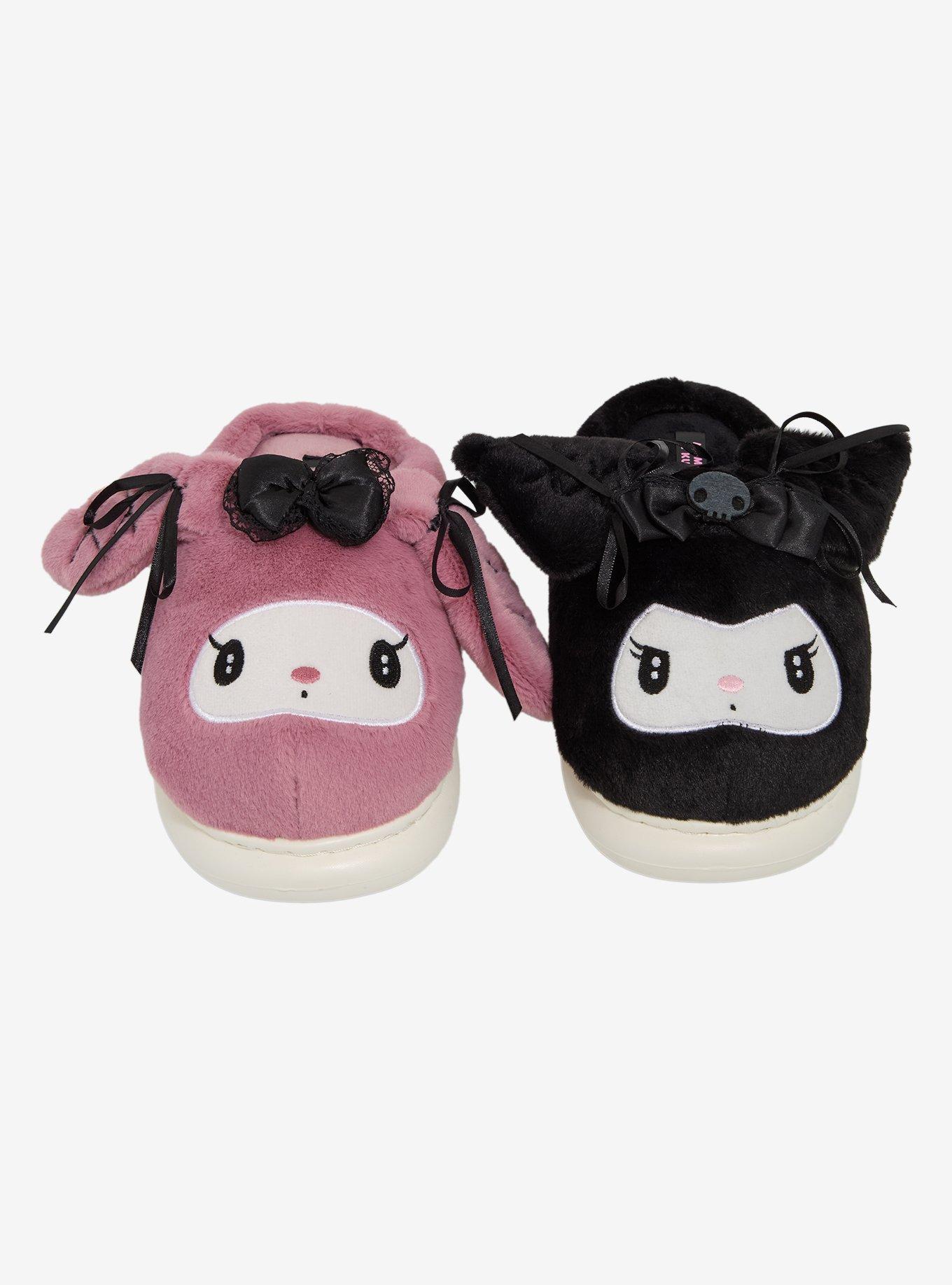 My Melody & Kuromi Mismatch Slippers With Moveable Ears, , hi-res