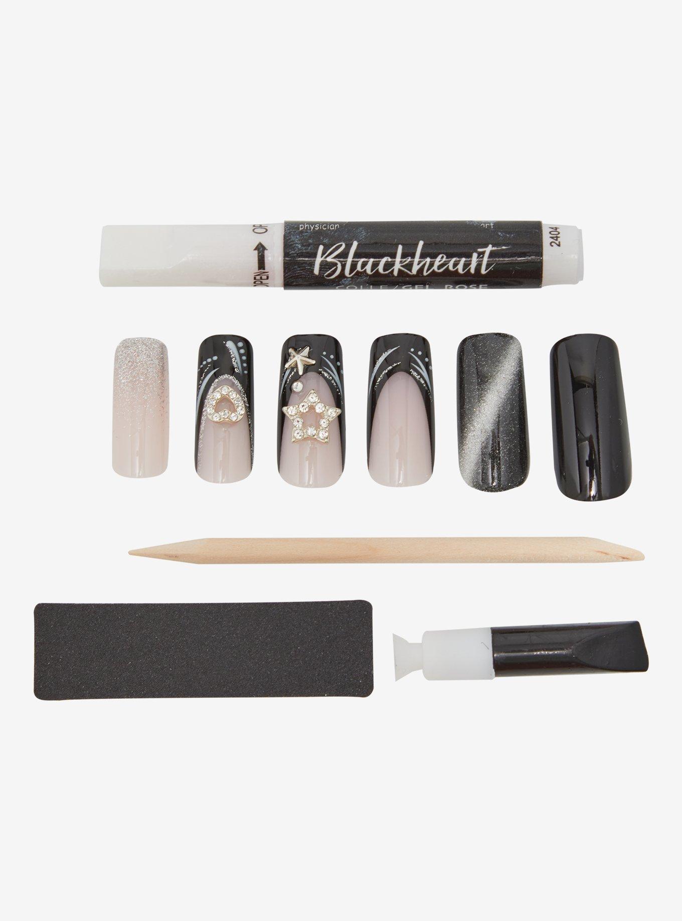 Blackheart Celestial Cat Eye Faux Nail Set, , hi-res